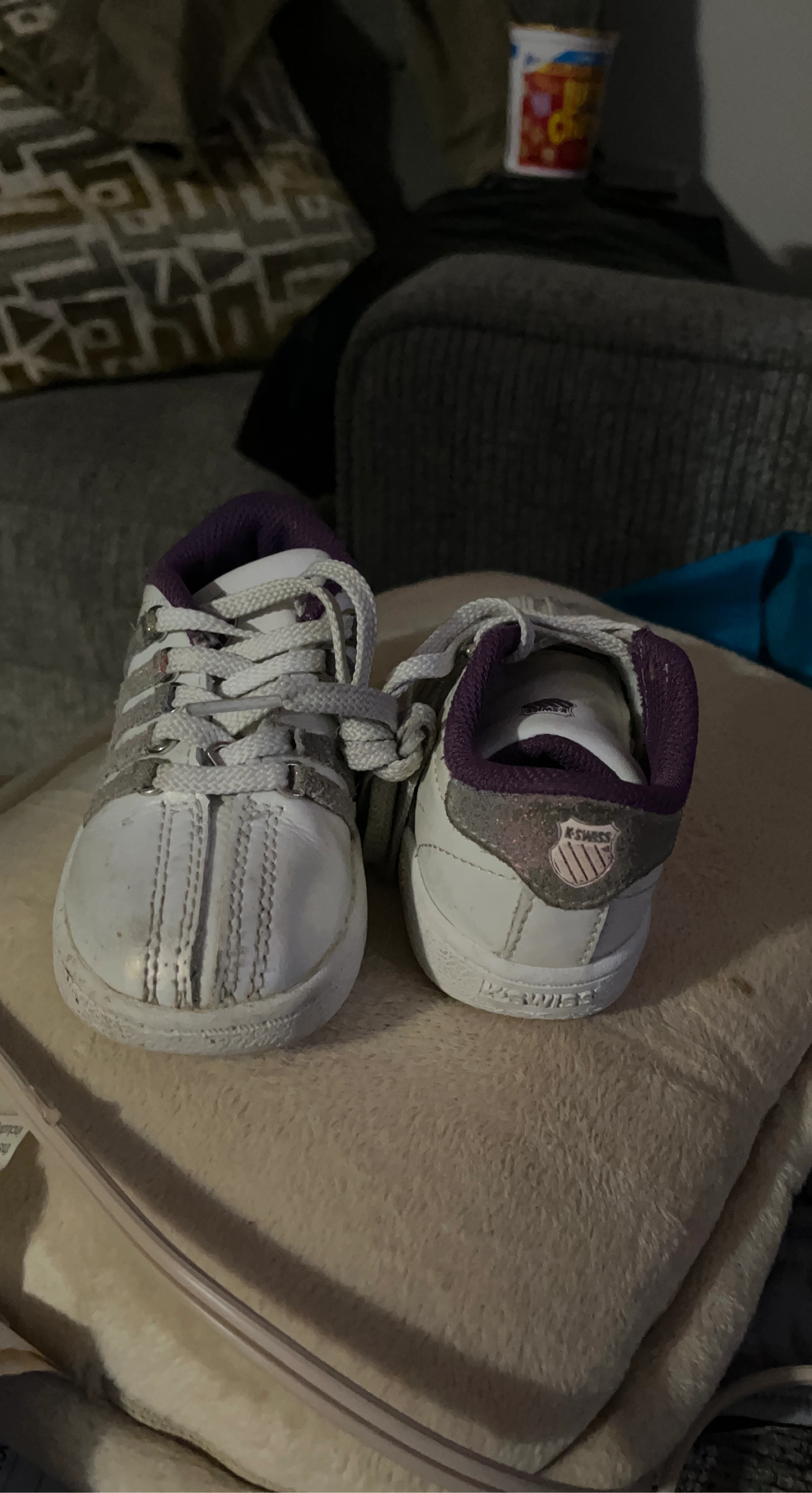 K-Swiss Kids Shoes White Purple Toddler Size Unknown