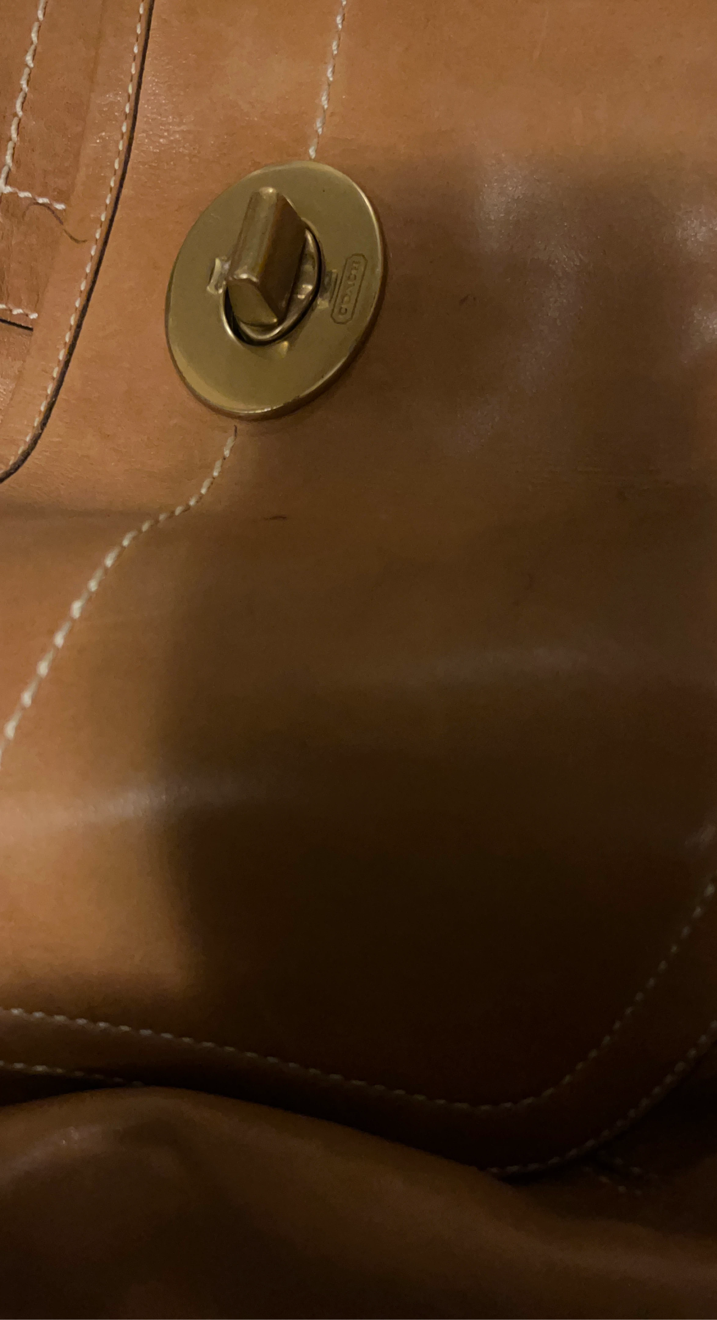 Coach Leather Turnlock Satchel
