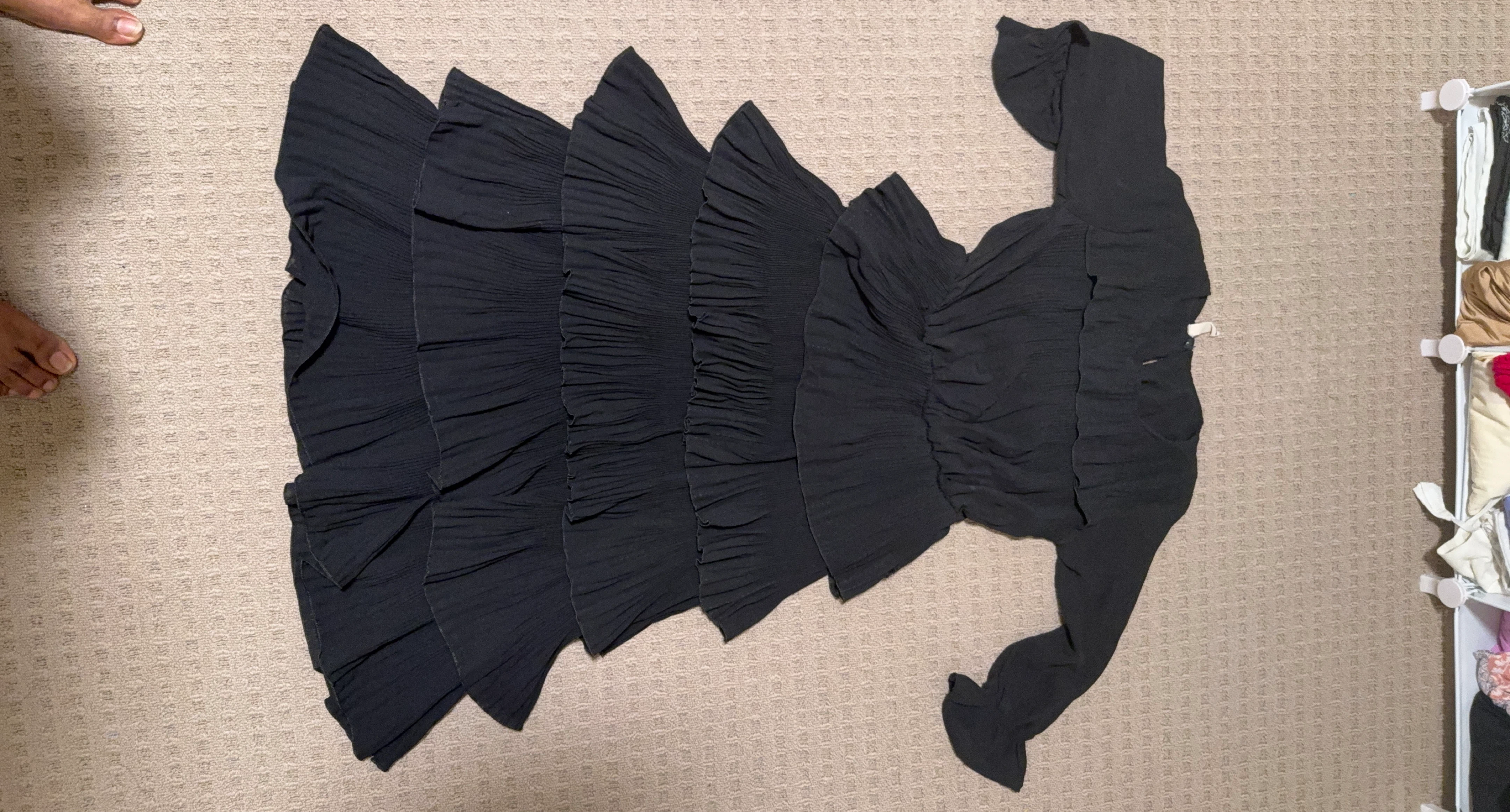 Black Ruffled Maxi Dress