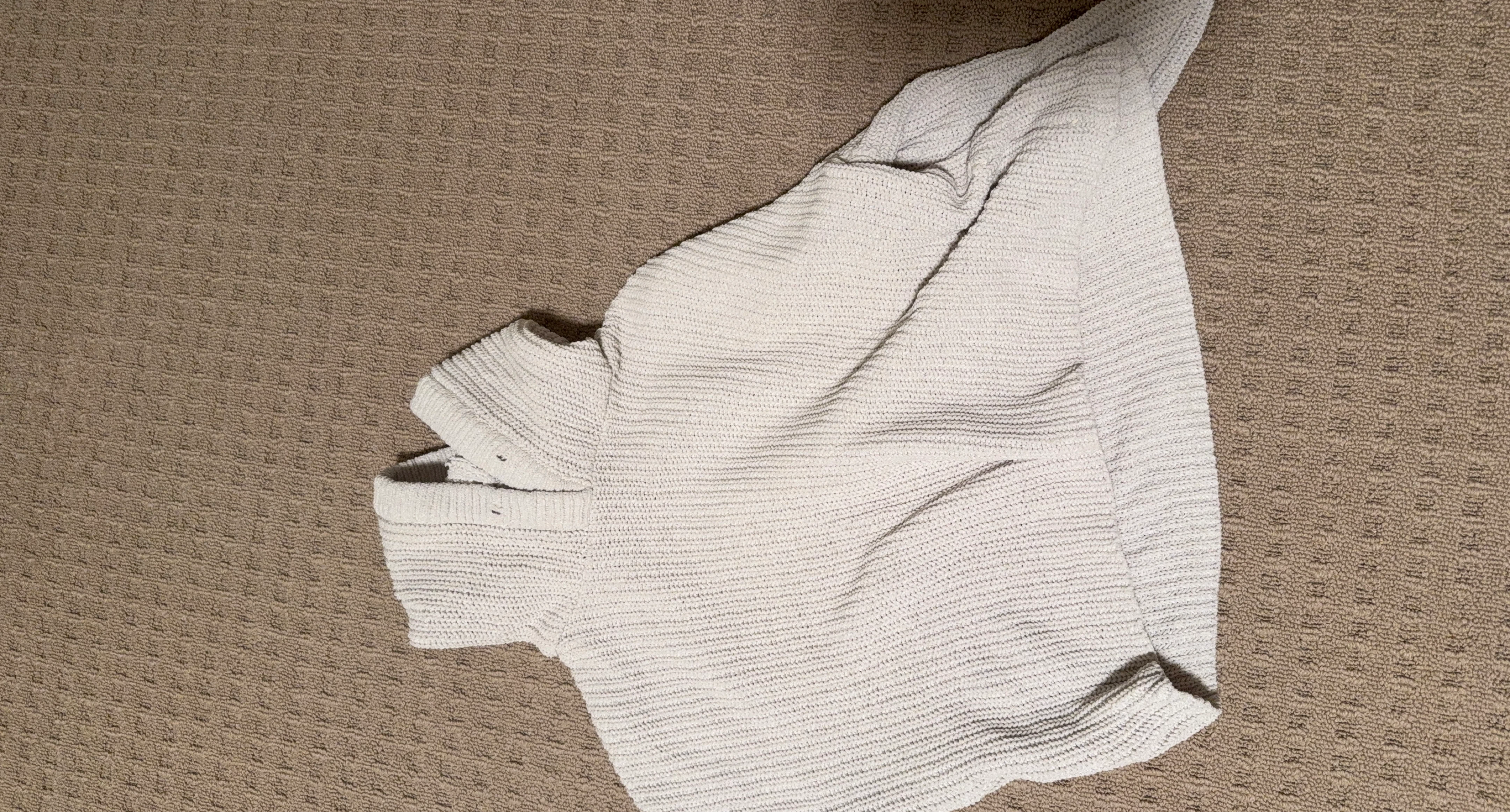 White knit cardigan