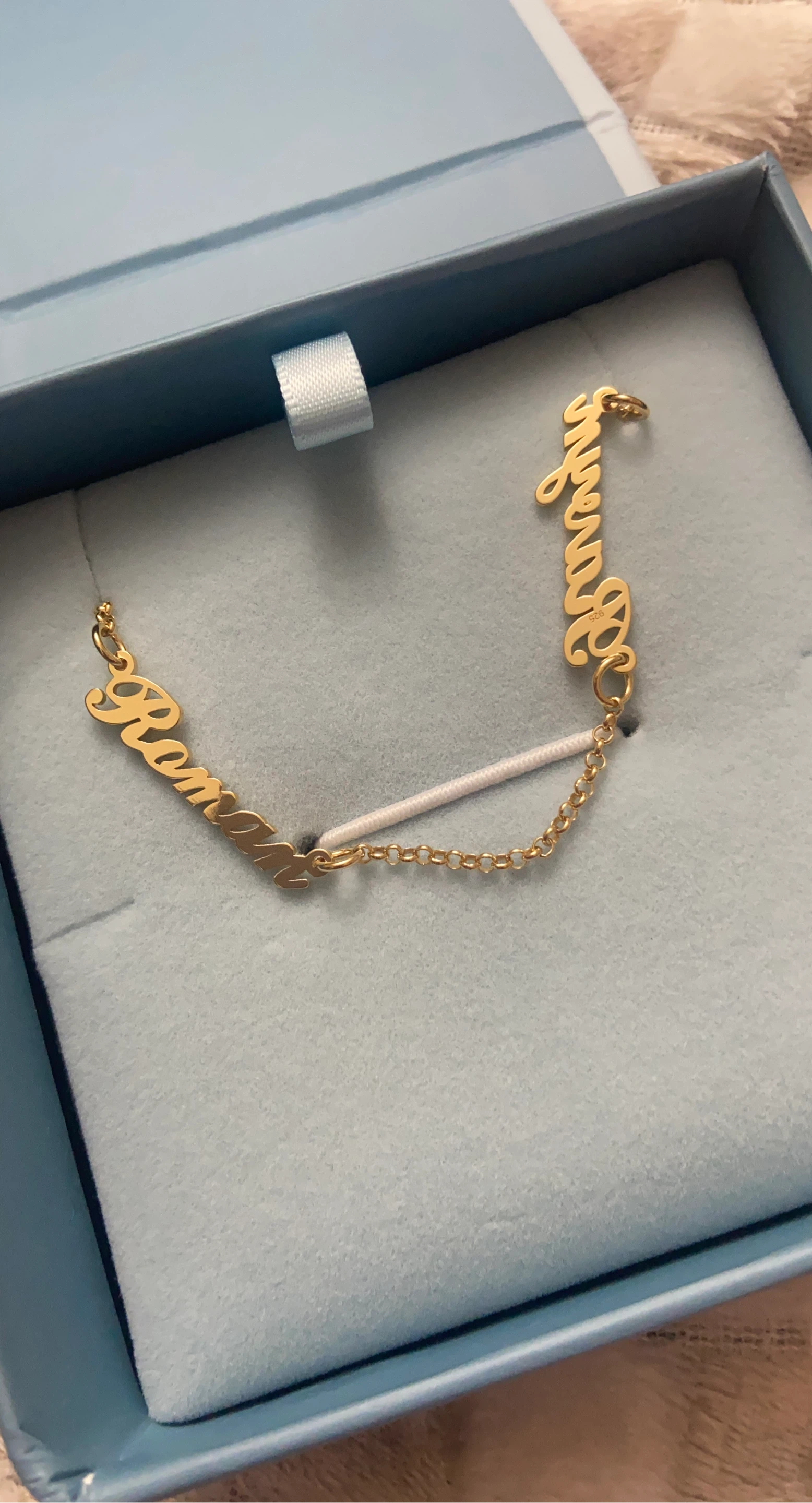 Gold Name Necklace "Roman"