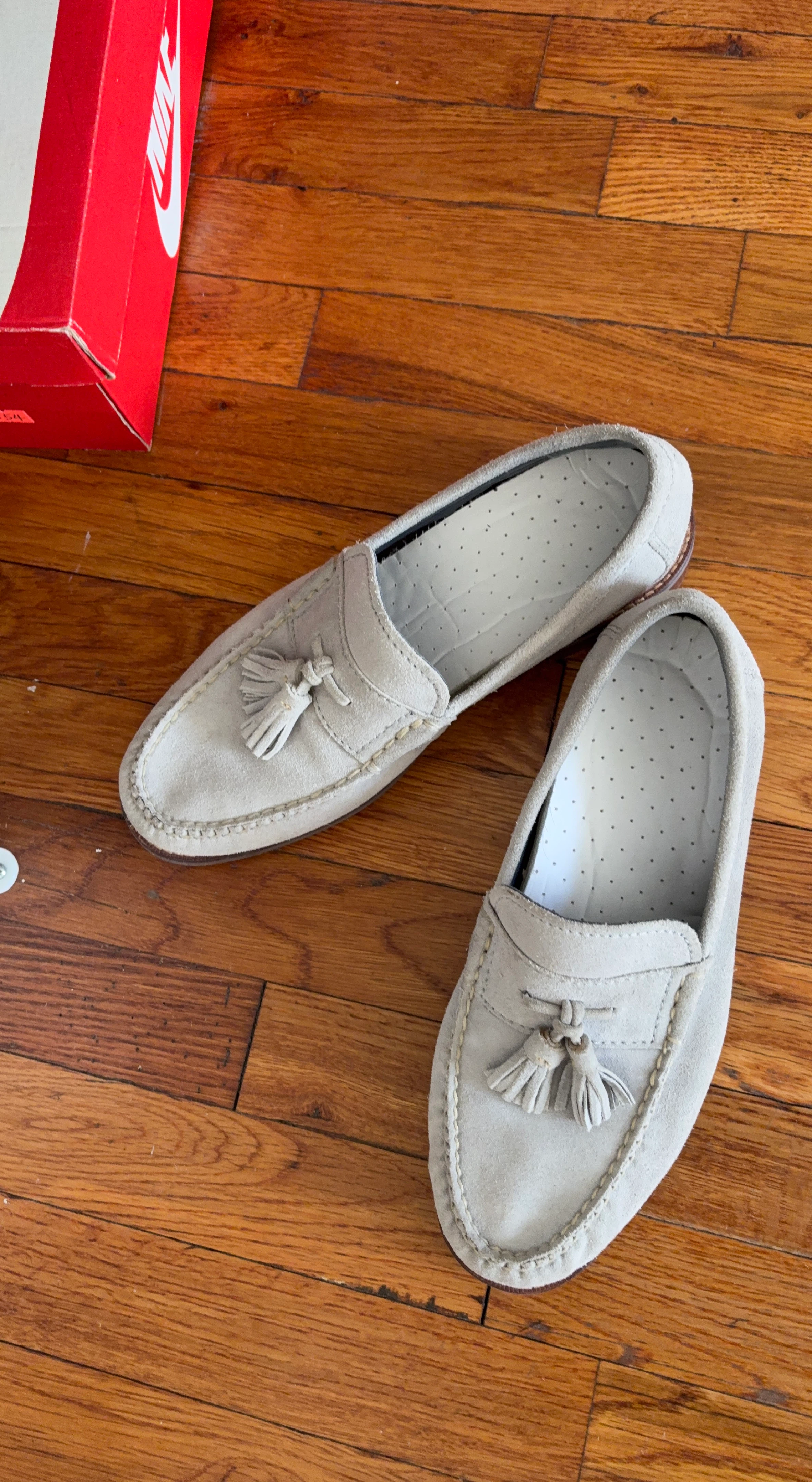 Men's Tan Suede Tassel Loafers