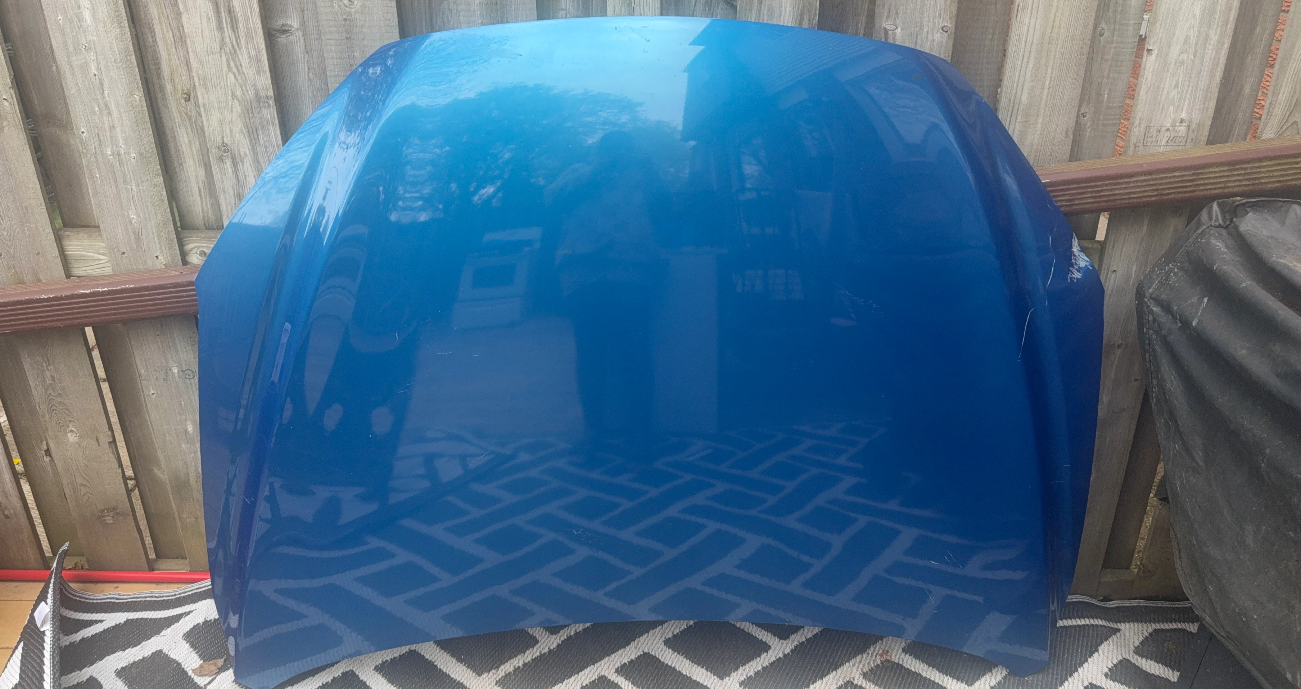 Blue Car Hood