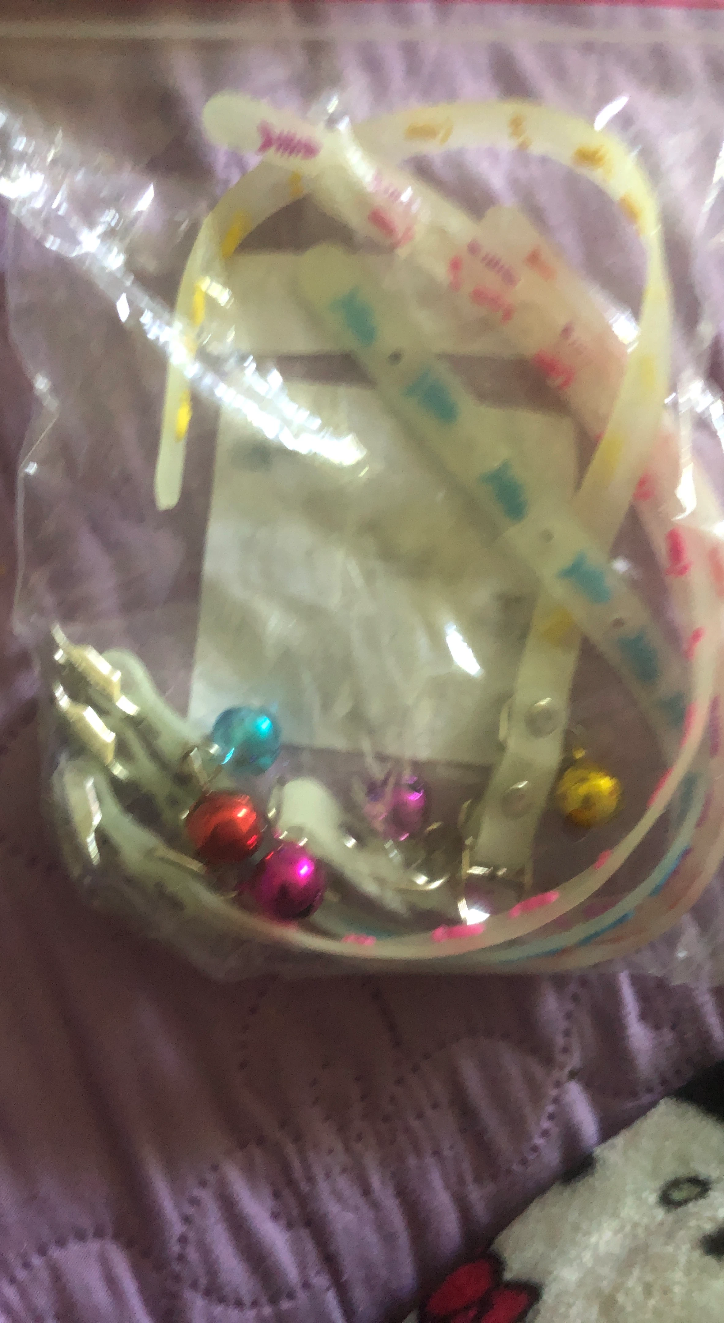 Five Pet Collars with Bells
