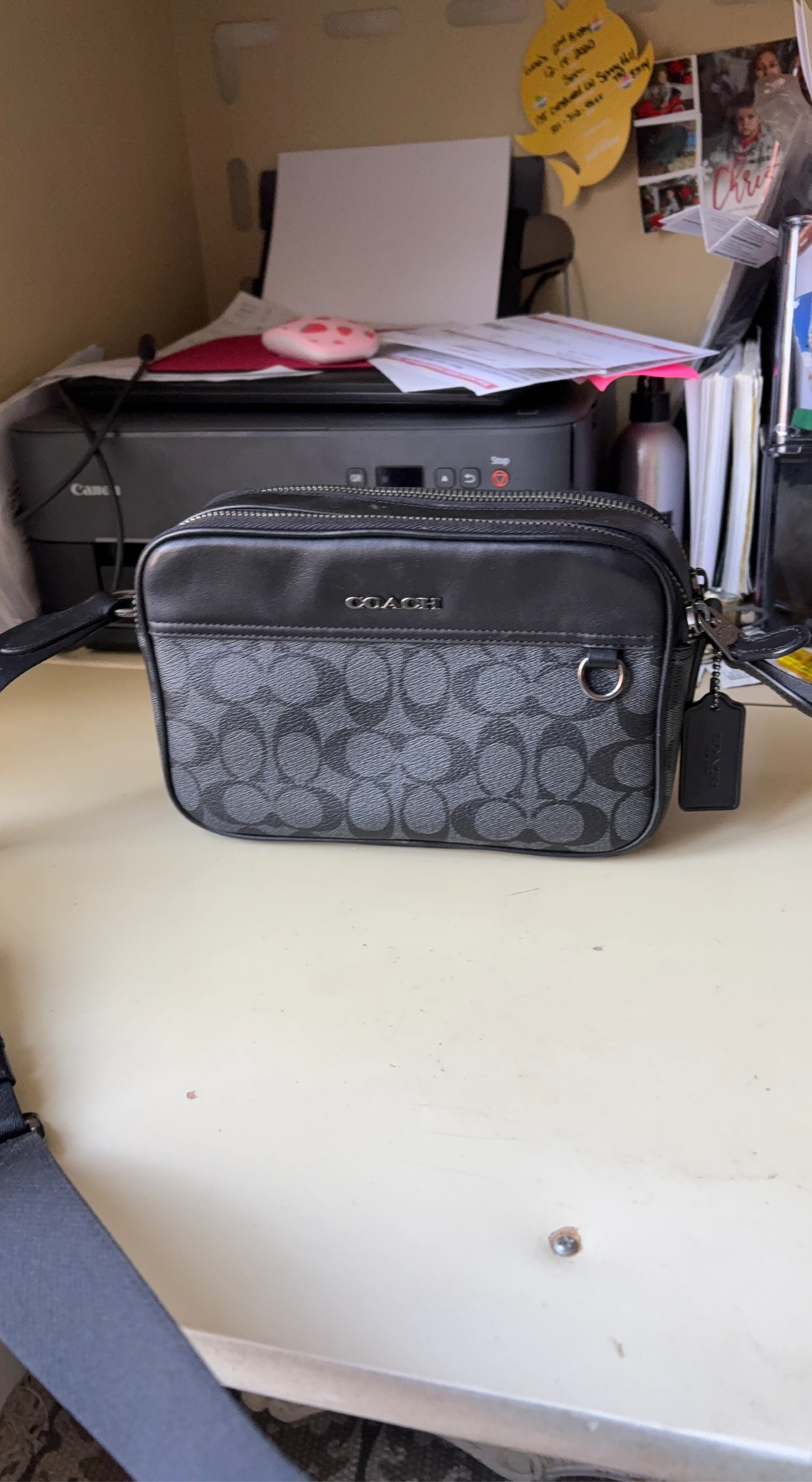 Coach Black Signature Canvas Crossbody Bag