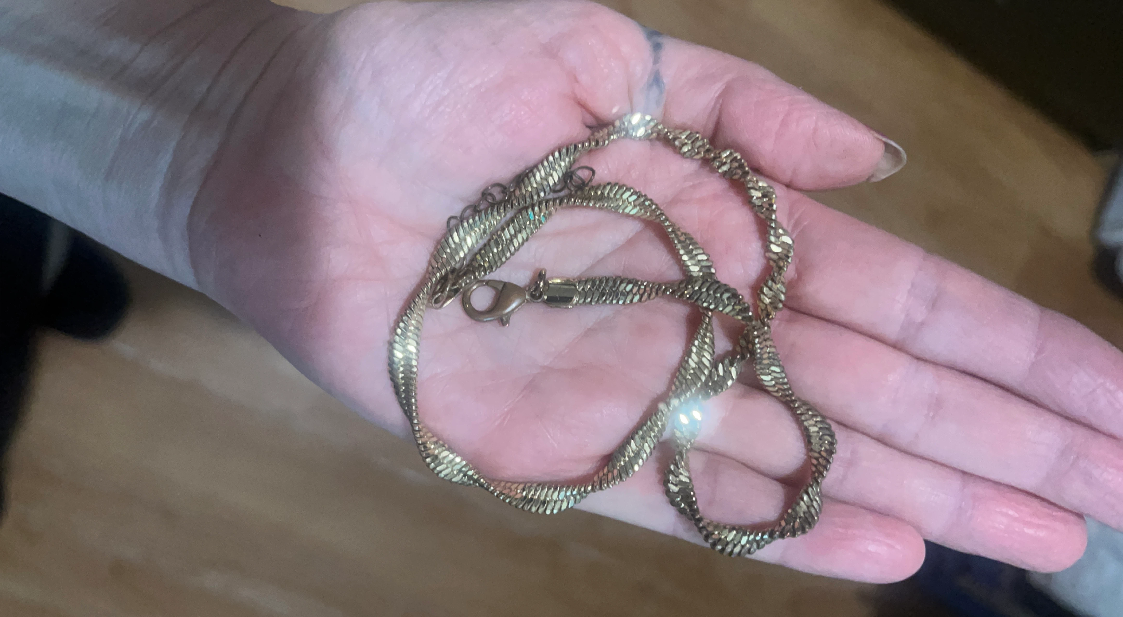 Gold-tone chain necklace