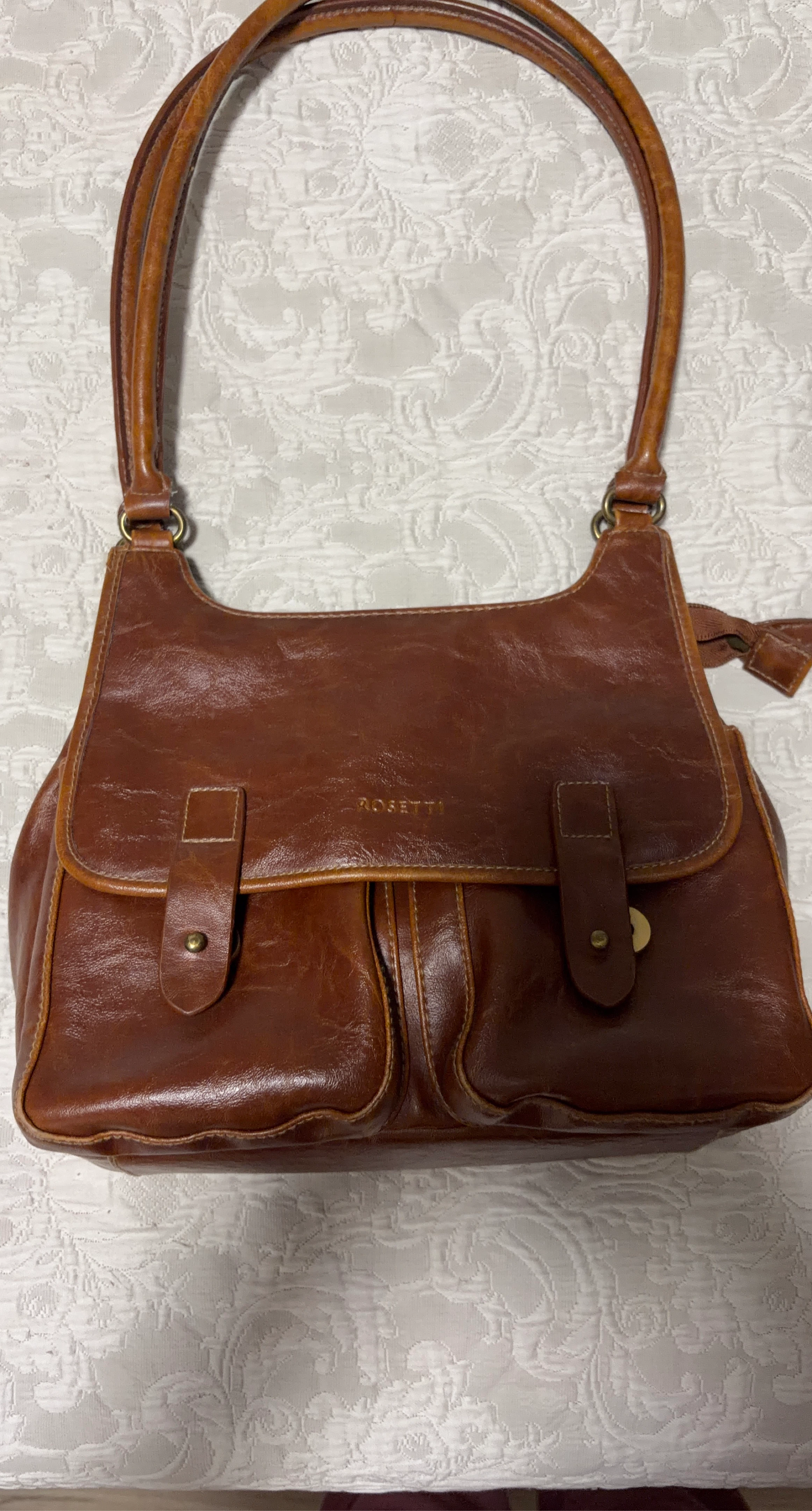 Rosetti Brown Leather Shoulder Bag