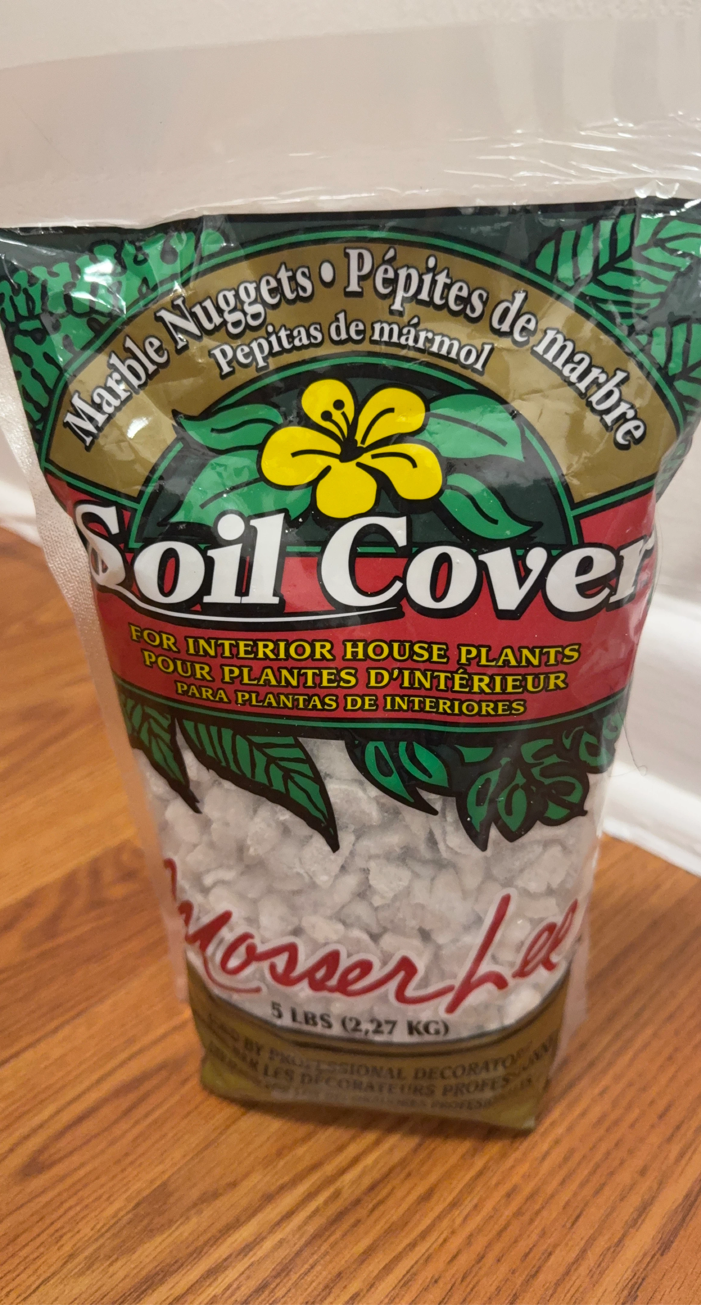 Mosser Lee Soil Cover Marble Nuggets for House Plants - 5 lbs