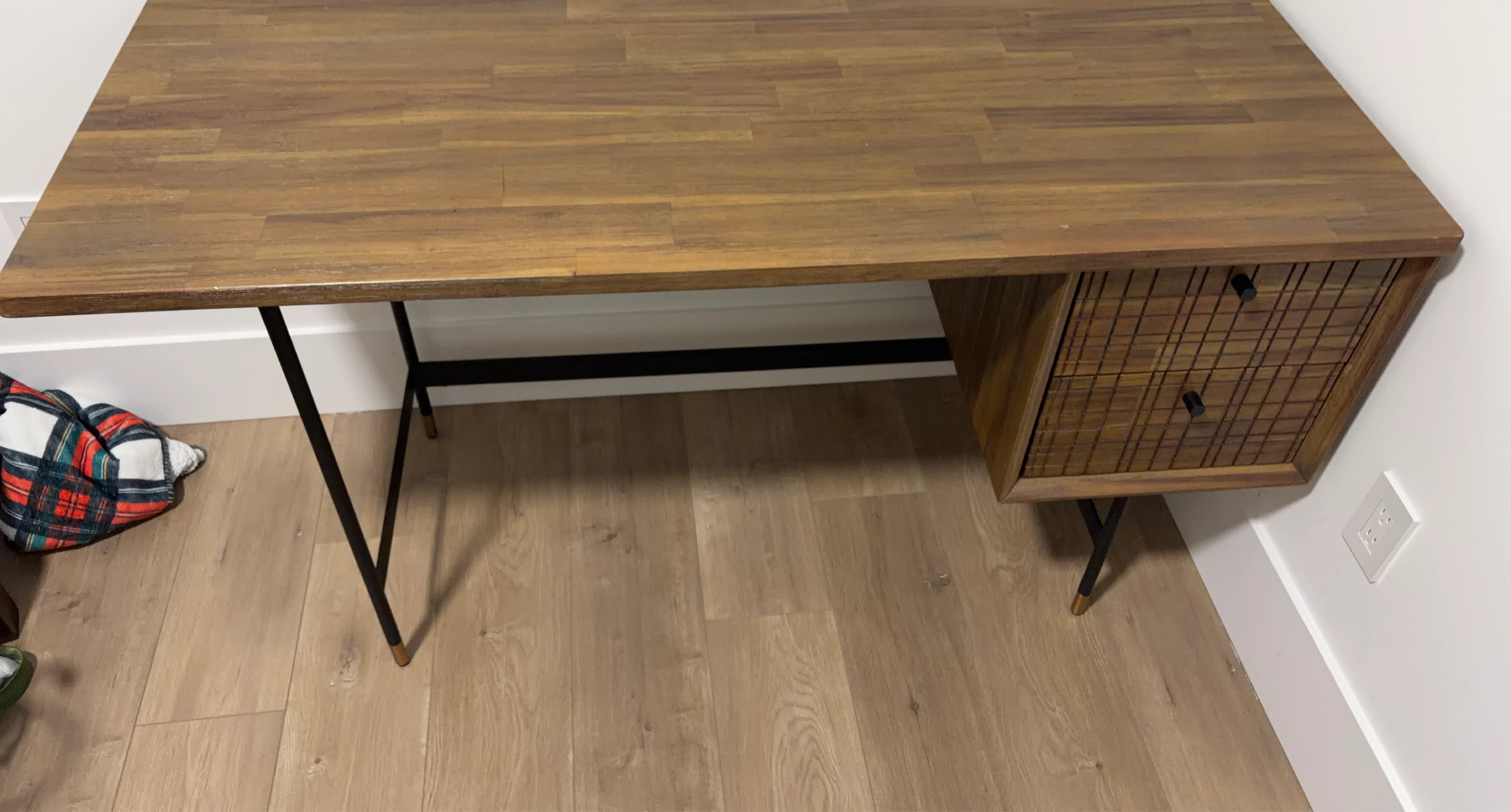 Mid-century Modern Style Desk with Drawers