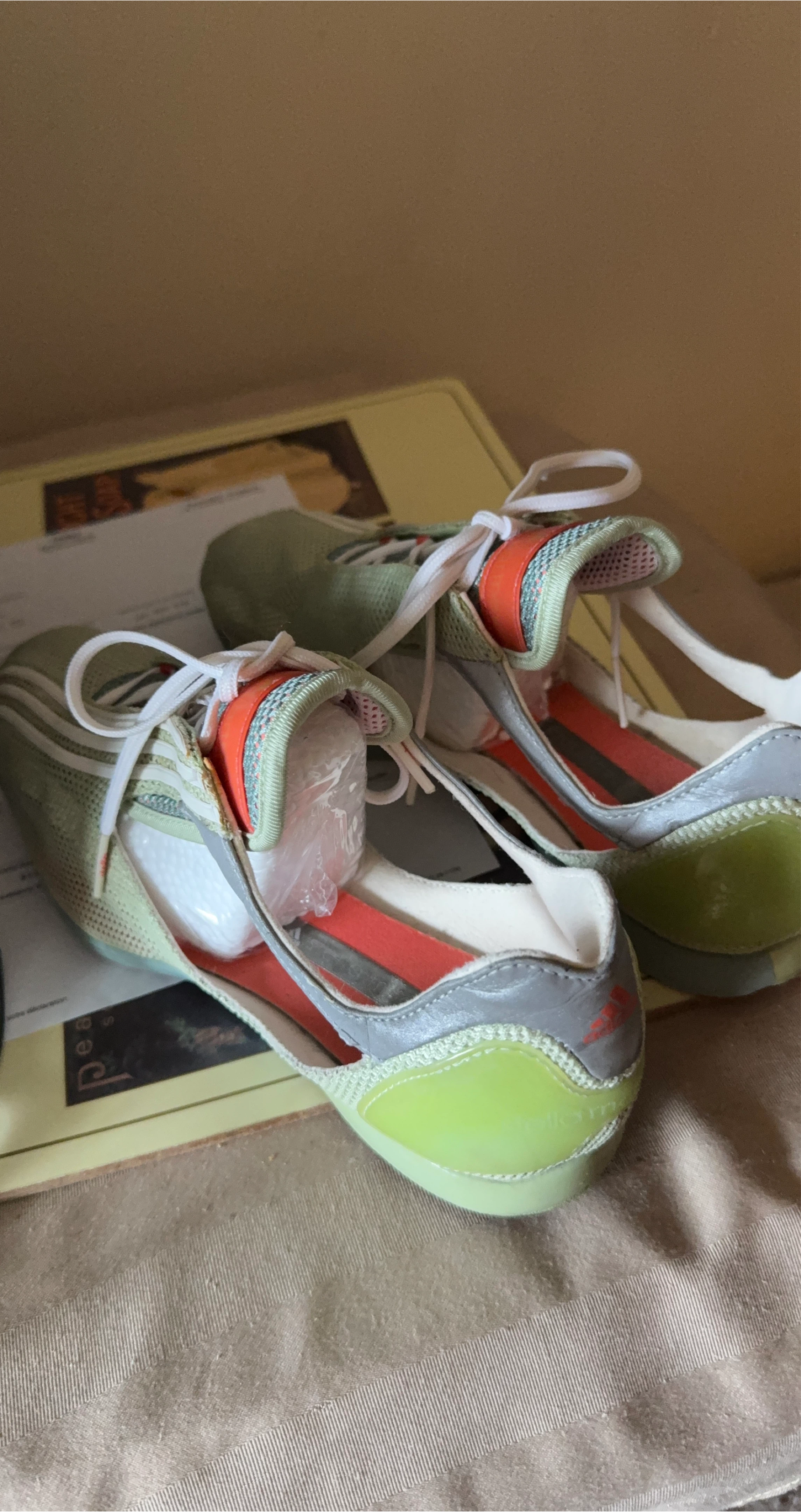 Adidas Women's Running Shoes - Light Green/Orange/Grey