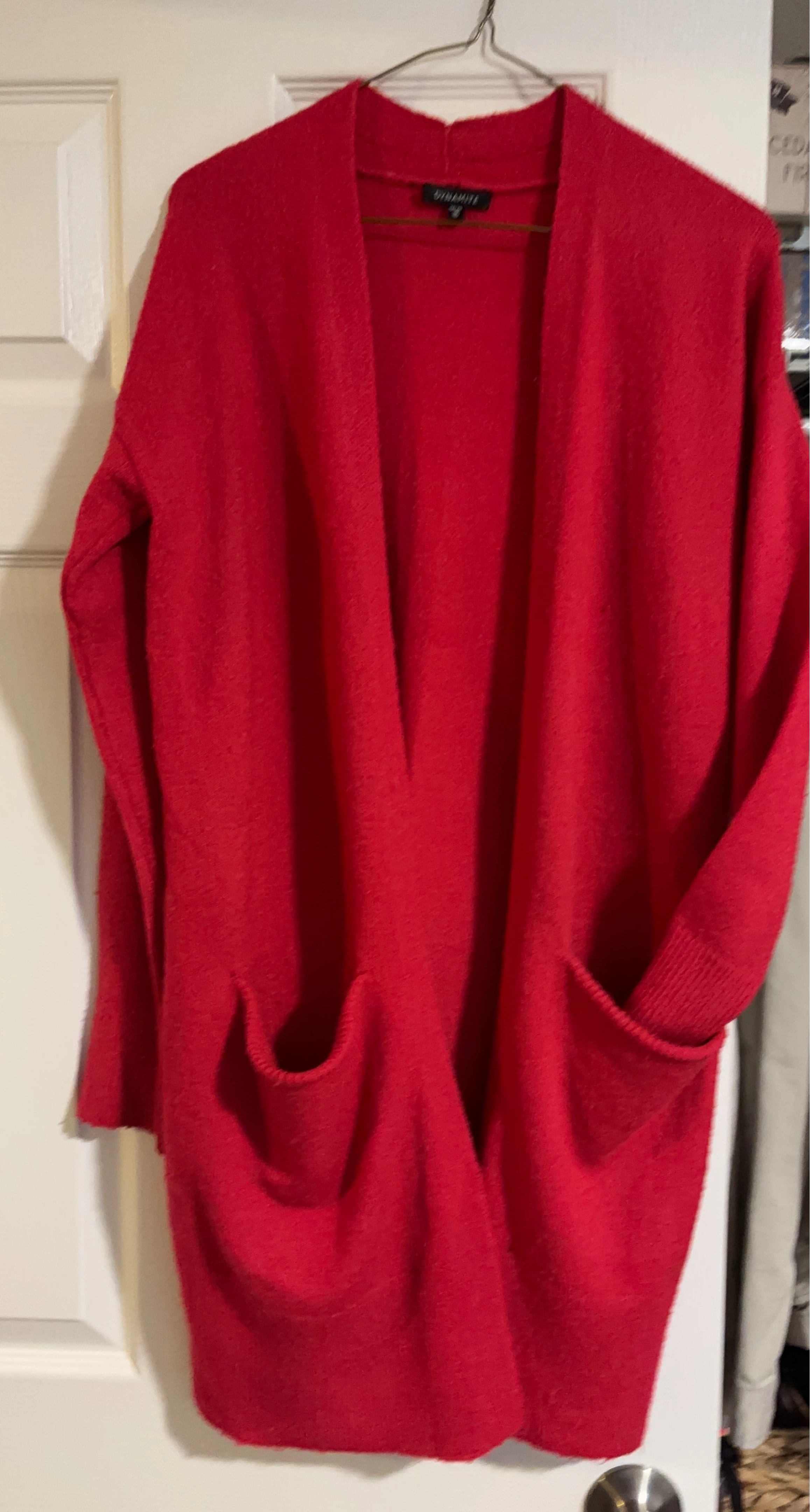 Dynamite Red Cardigan Sweater