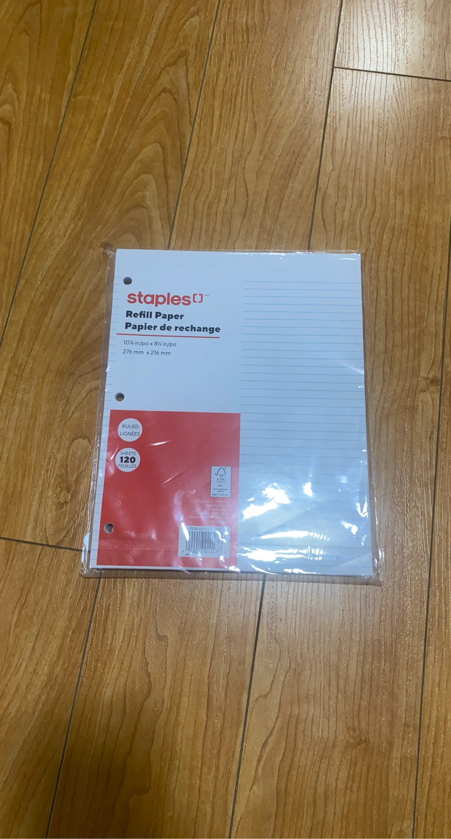 Staples Ruled Refill Paper