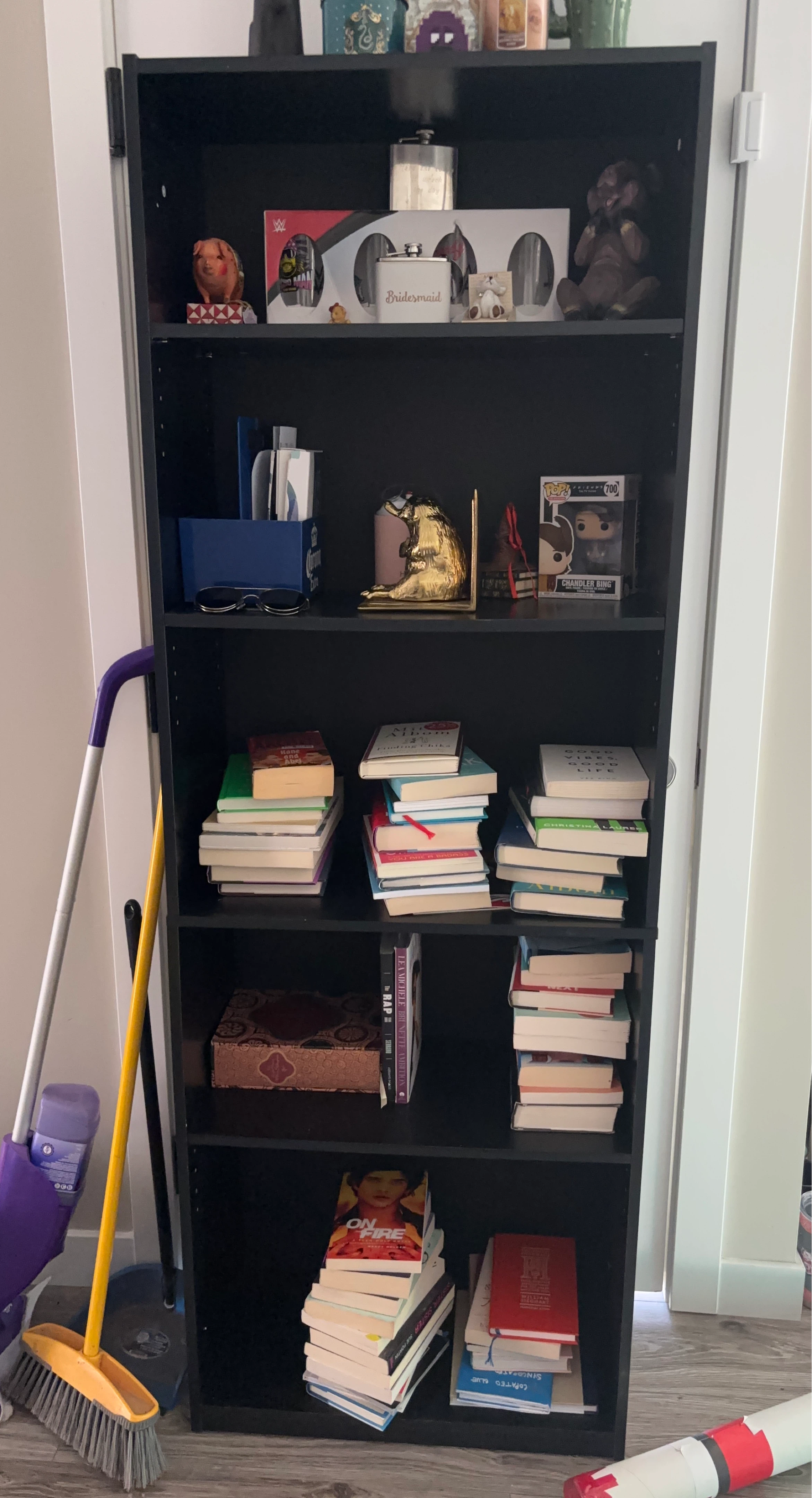 Black 5-Shelf Bookshelf