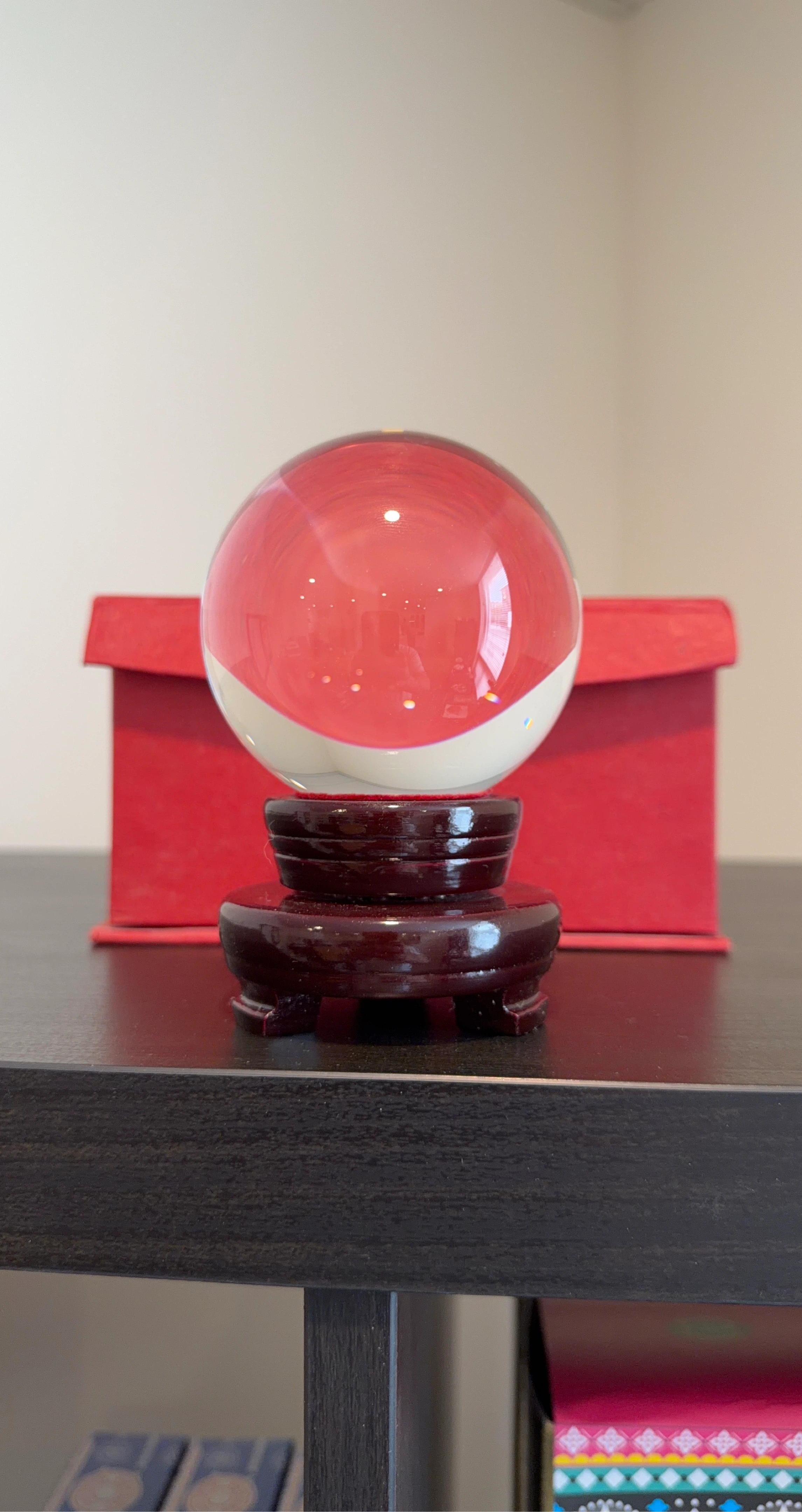 Crystal Ball with Wooden Stand