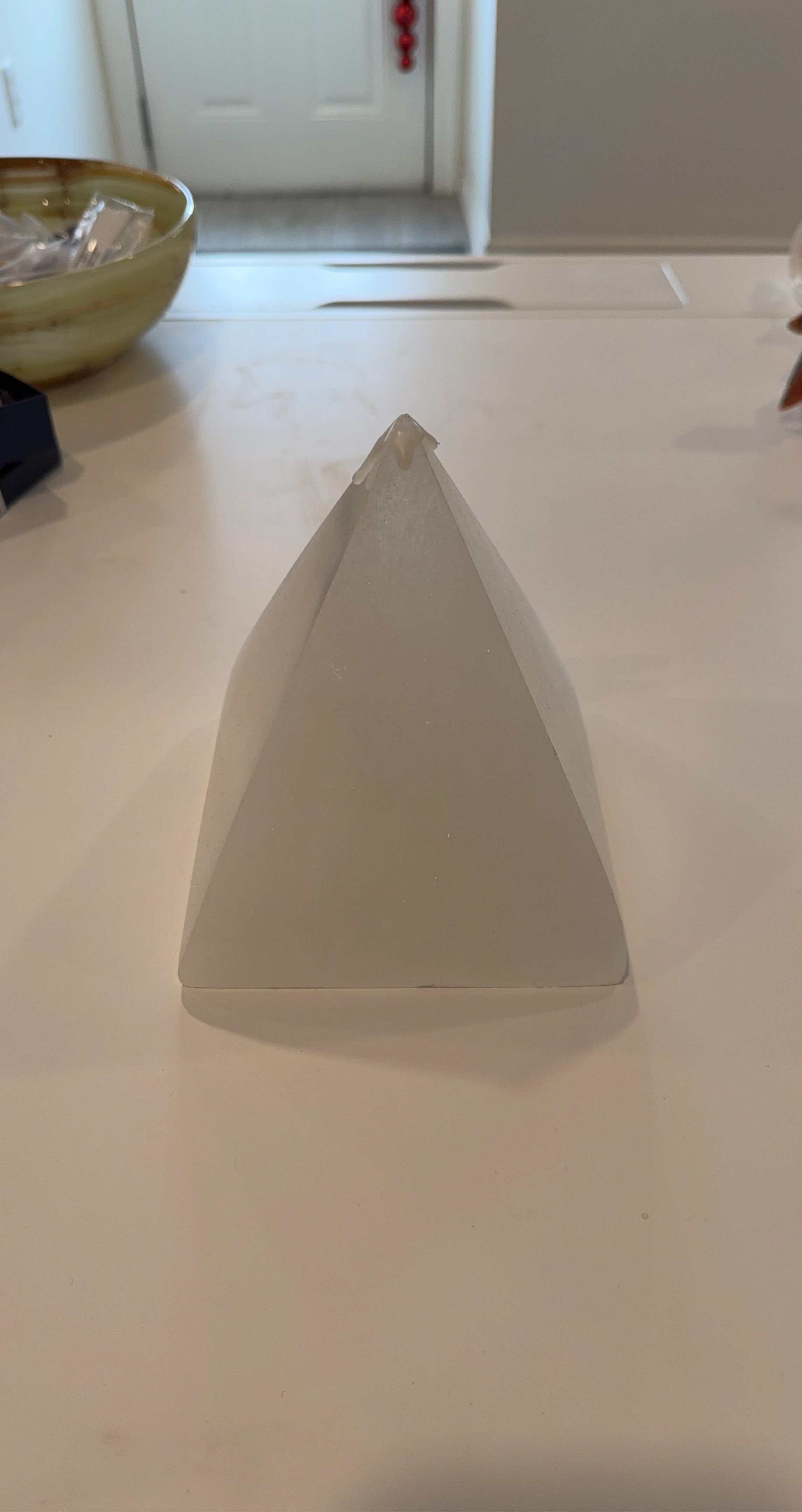 Frosted Selenite Pyramid