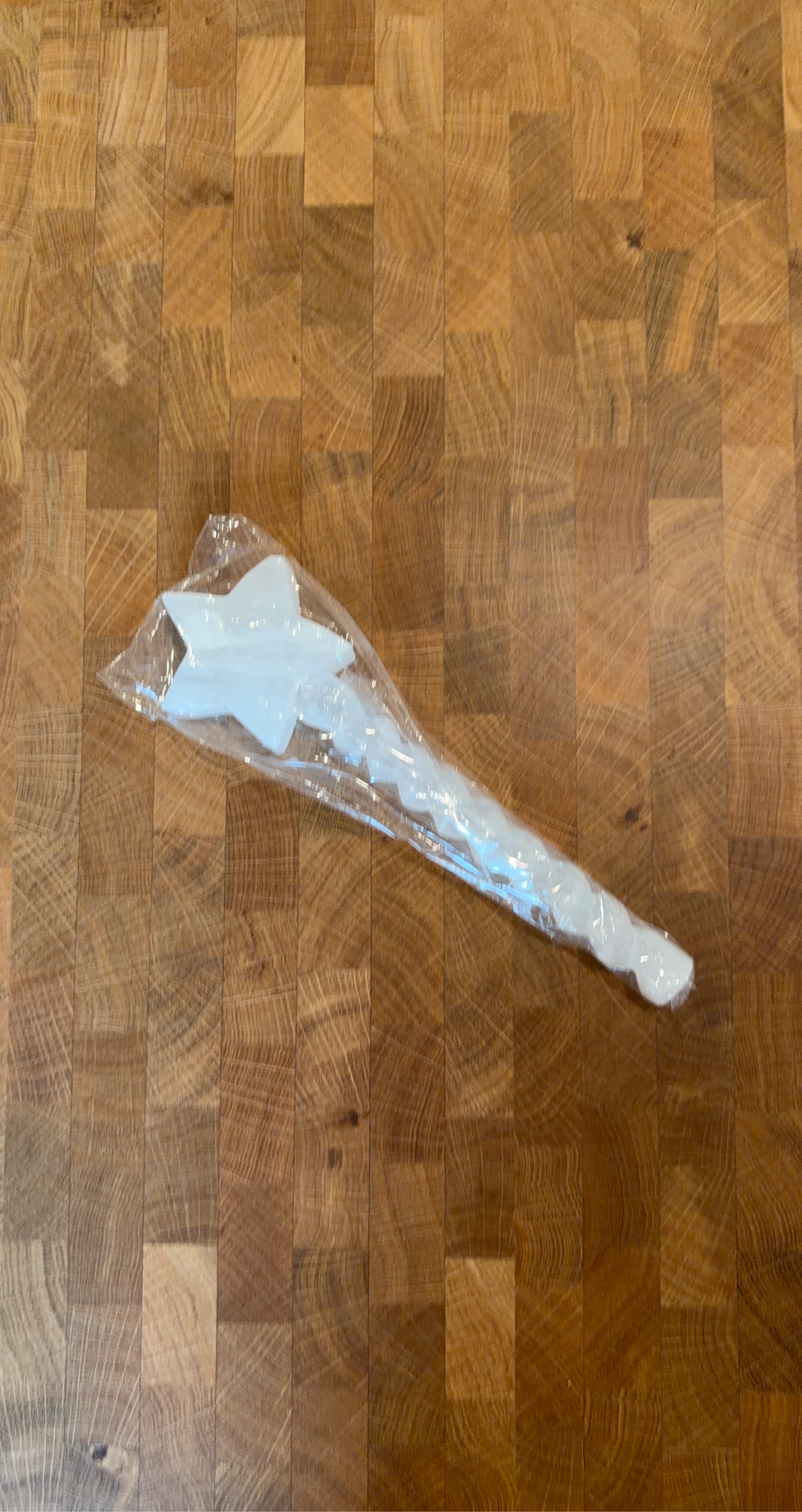White Selenite star-shaped wand