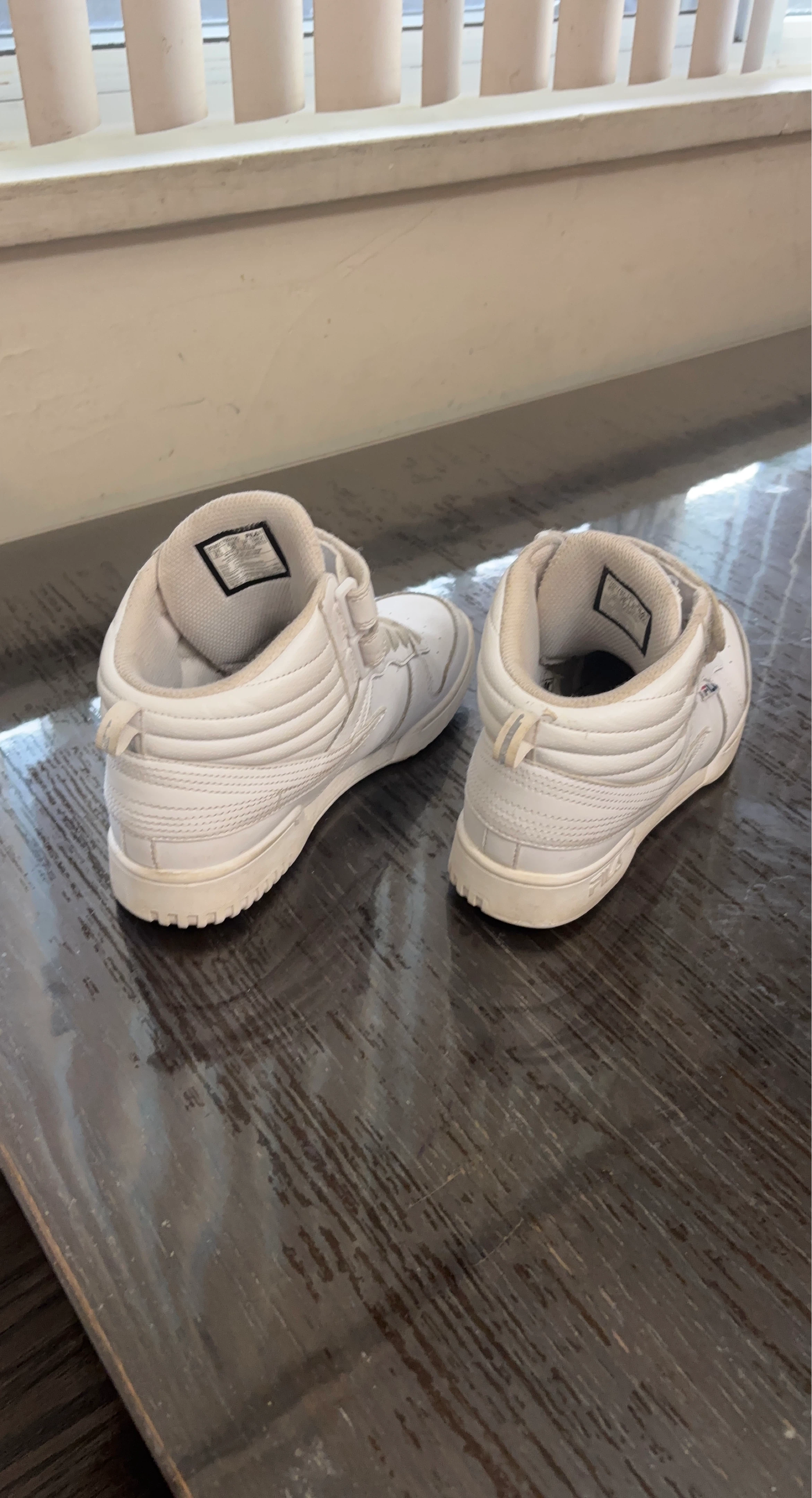 Fila White High-Top Sneakers