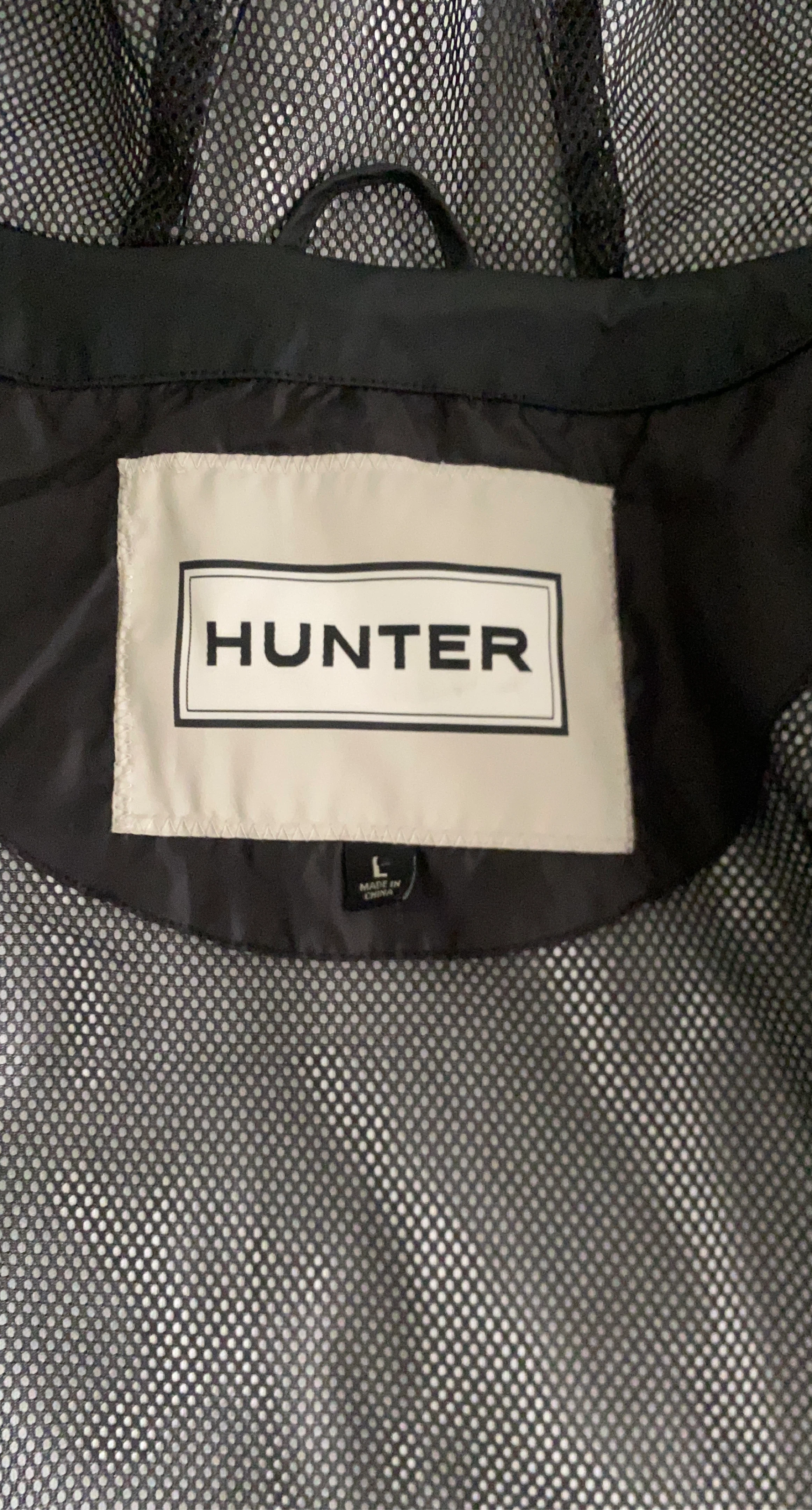 Hunter Black Raincoat Size L