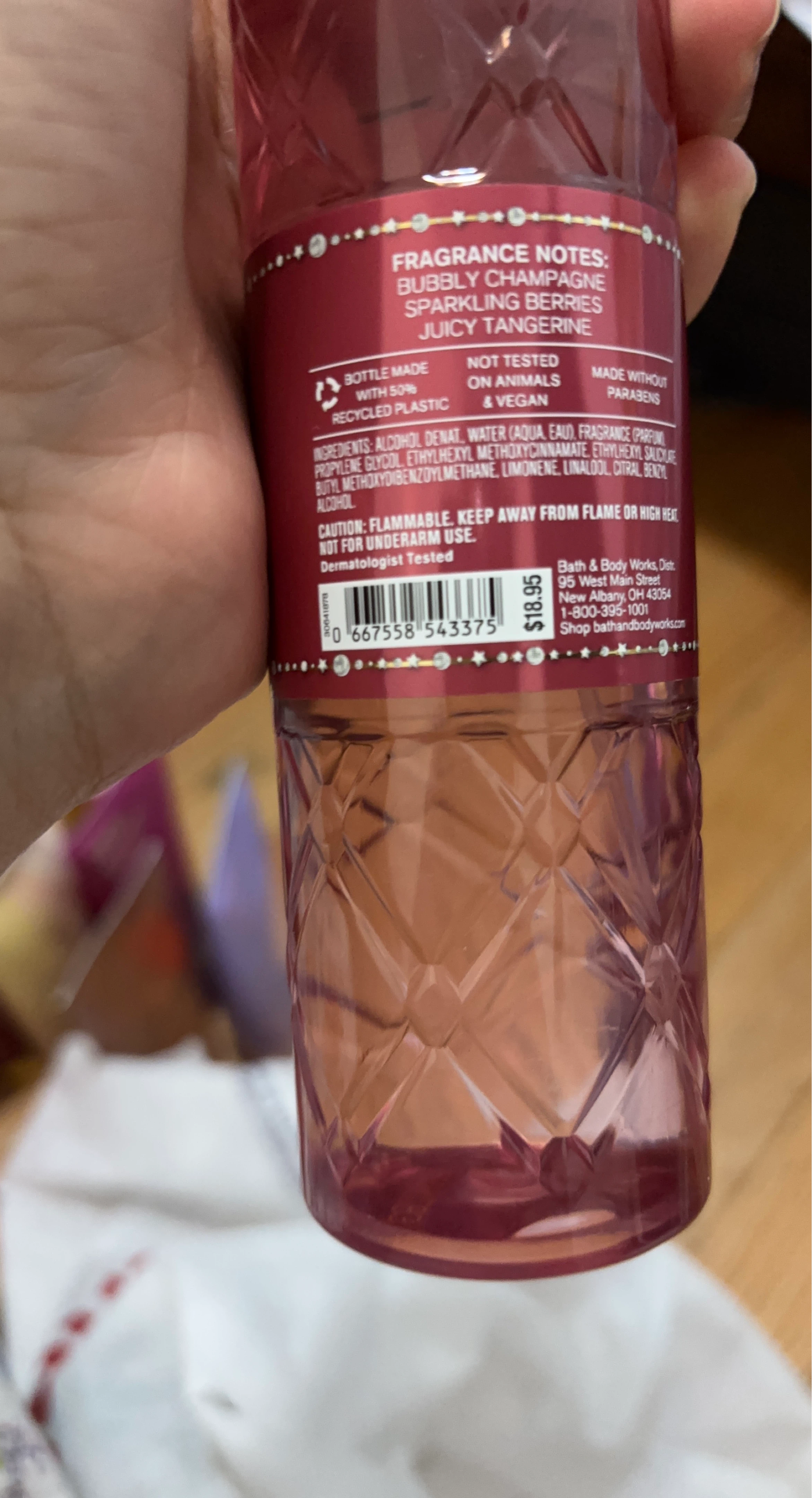 Bath & Body Works Champagne Toast Fine Fragrance Mist 8 fl oz