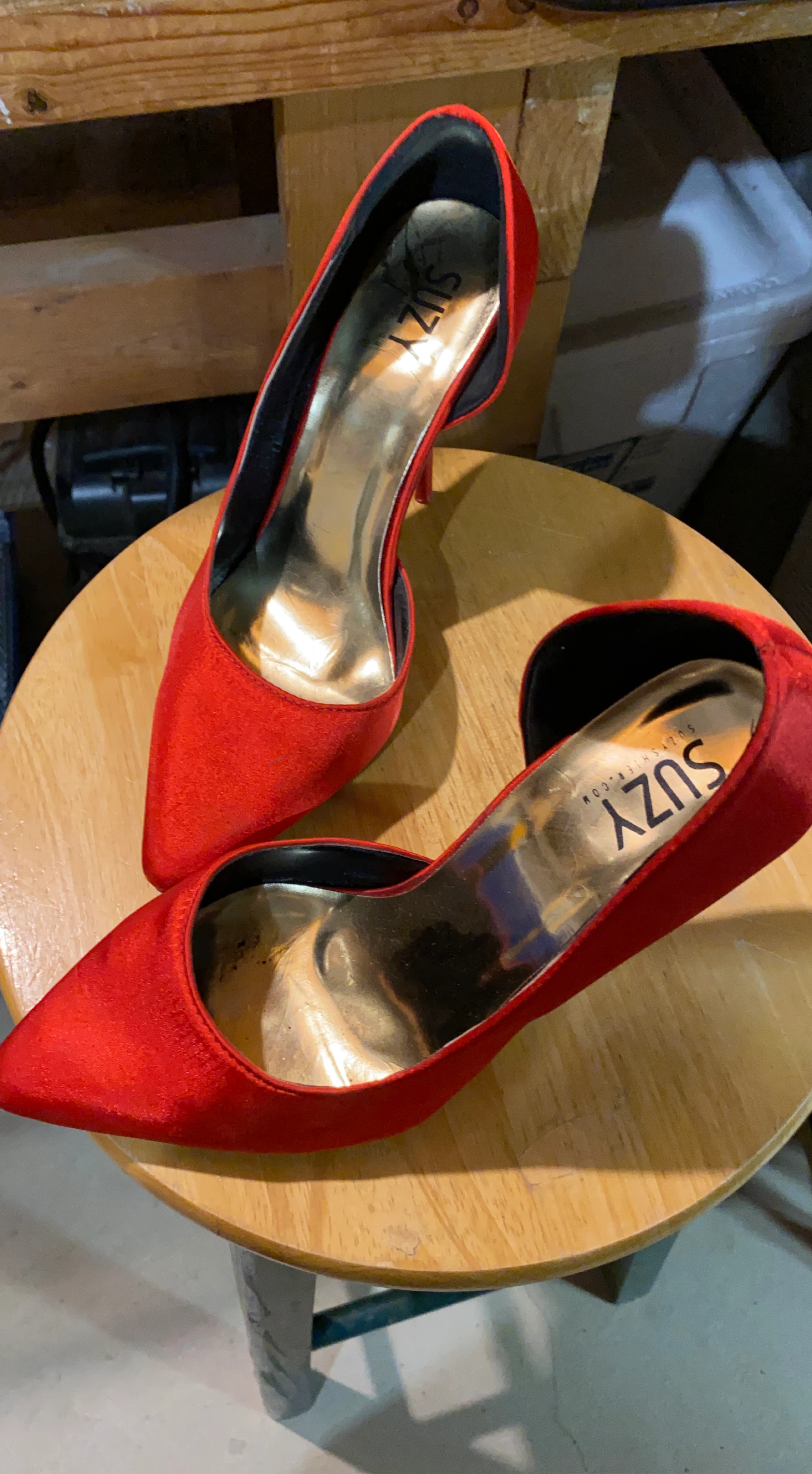 Red Suzy Shier Pumps Heels