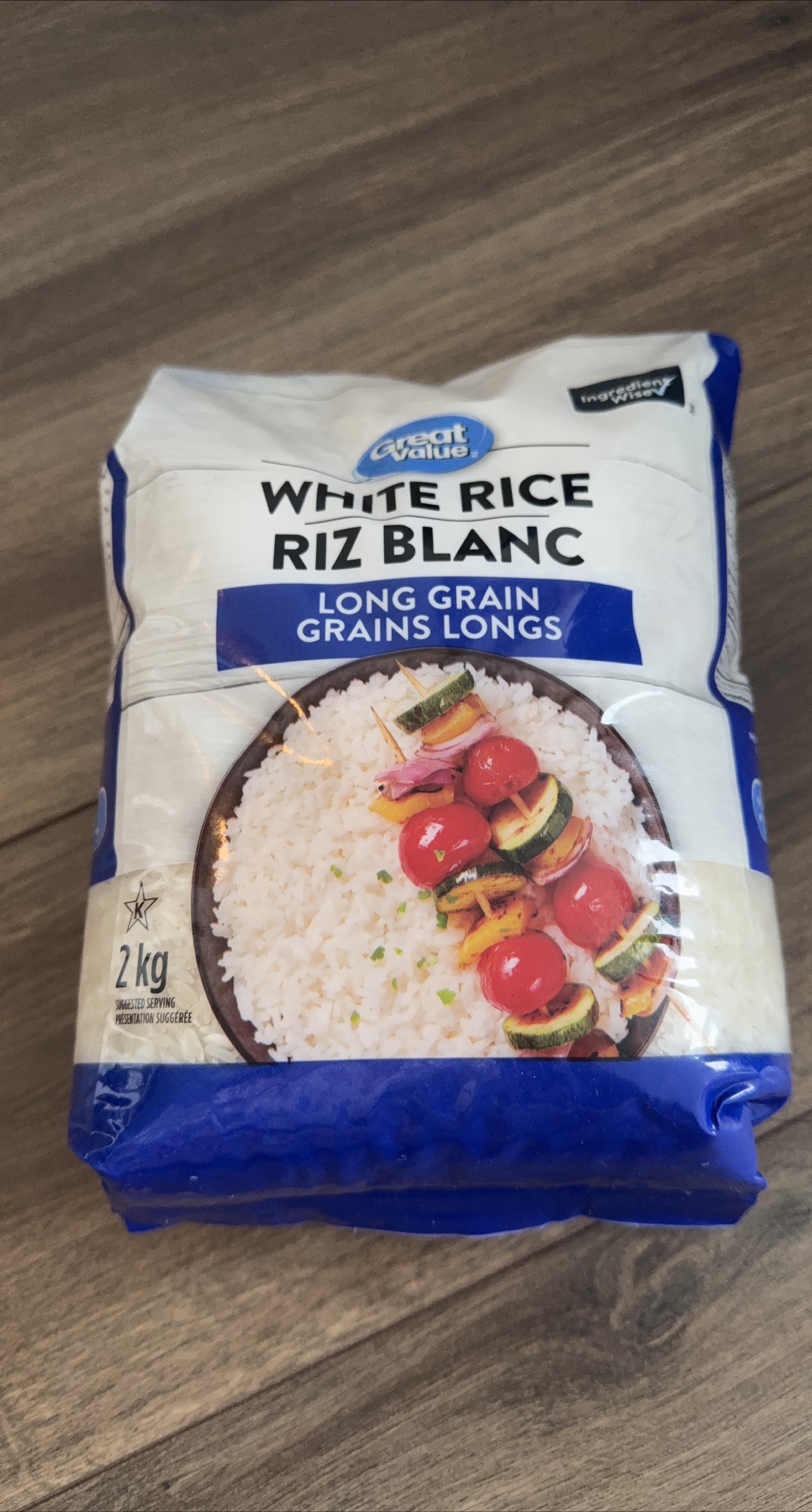 Great Value White Long Grain Rice 2kg