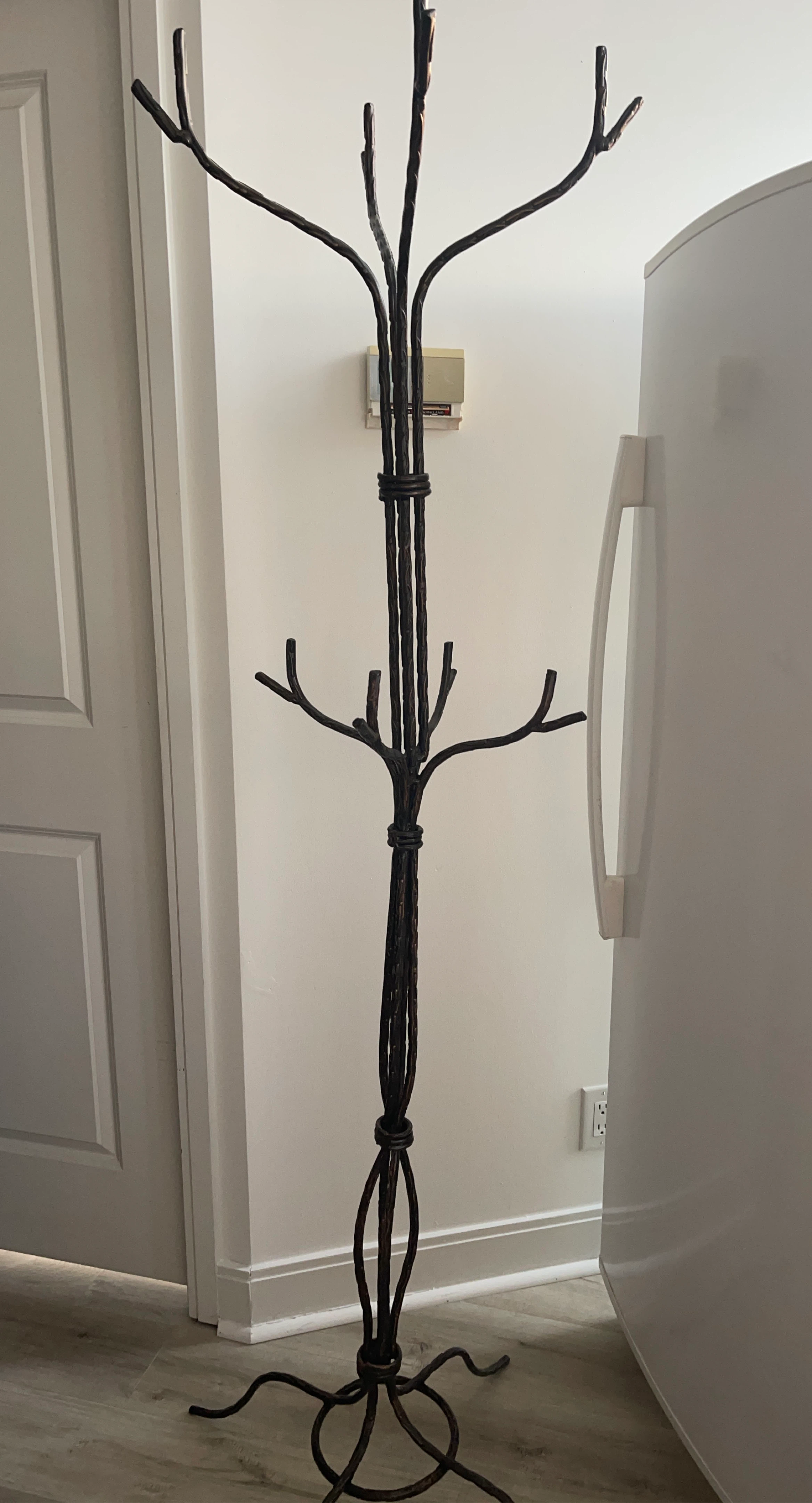 Rustic Metal Tree Branch Coat Rack