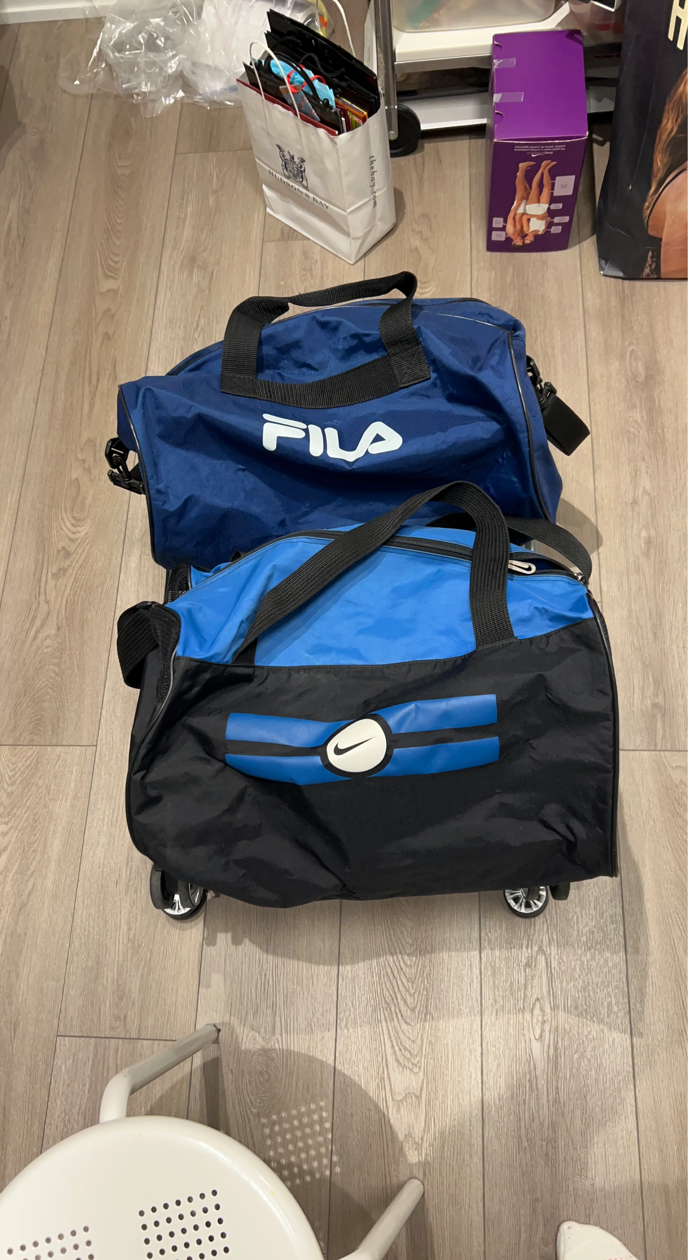 Fila and Nike Duffel Bags