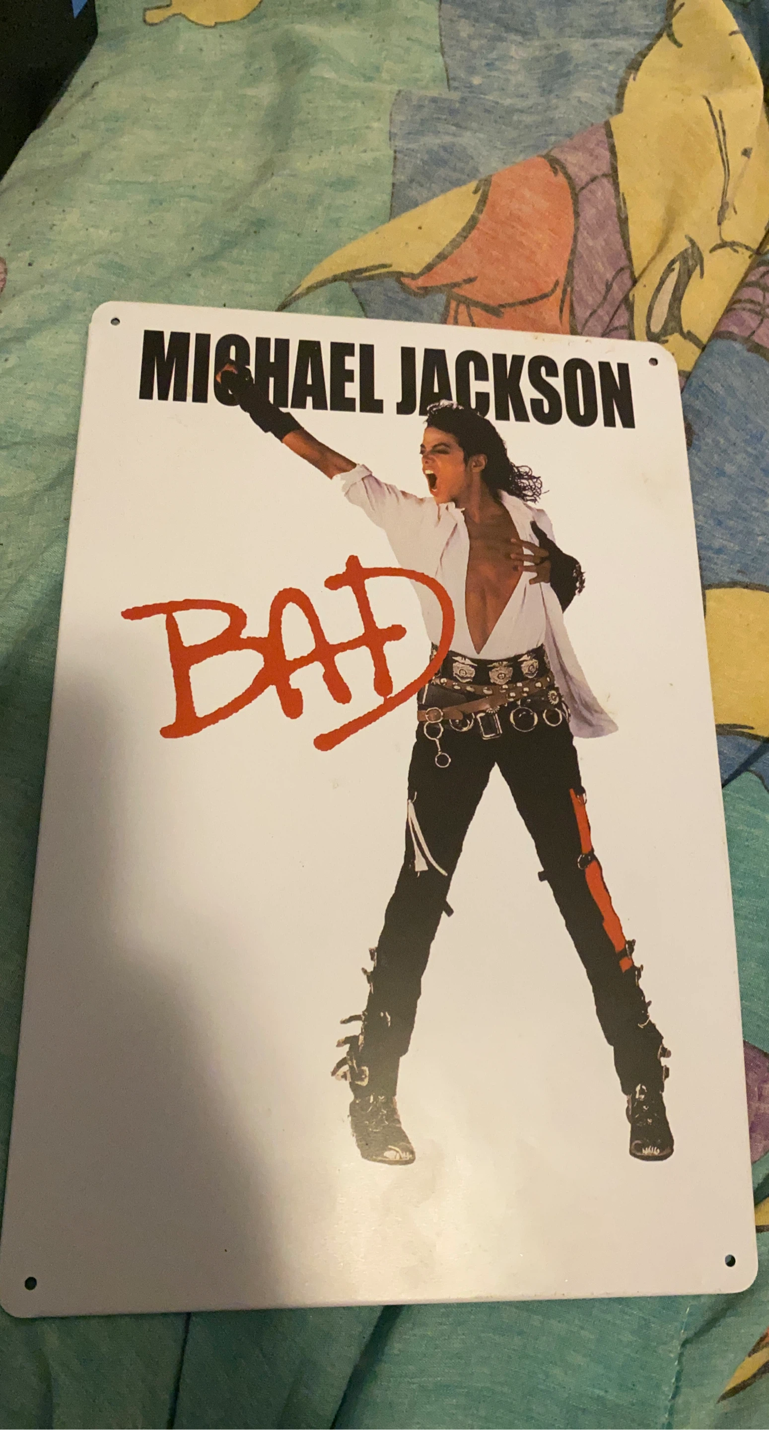 Michael Jackson Bad Metal Sign