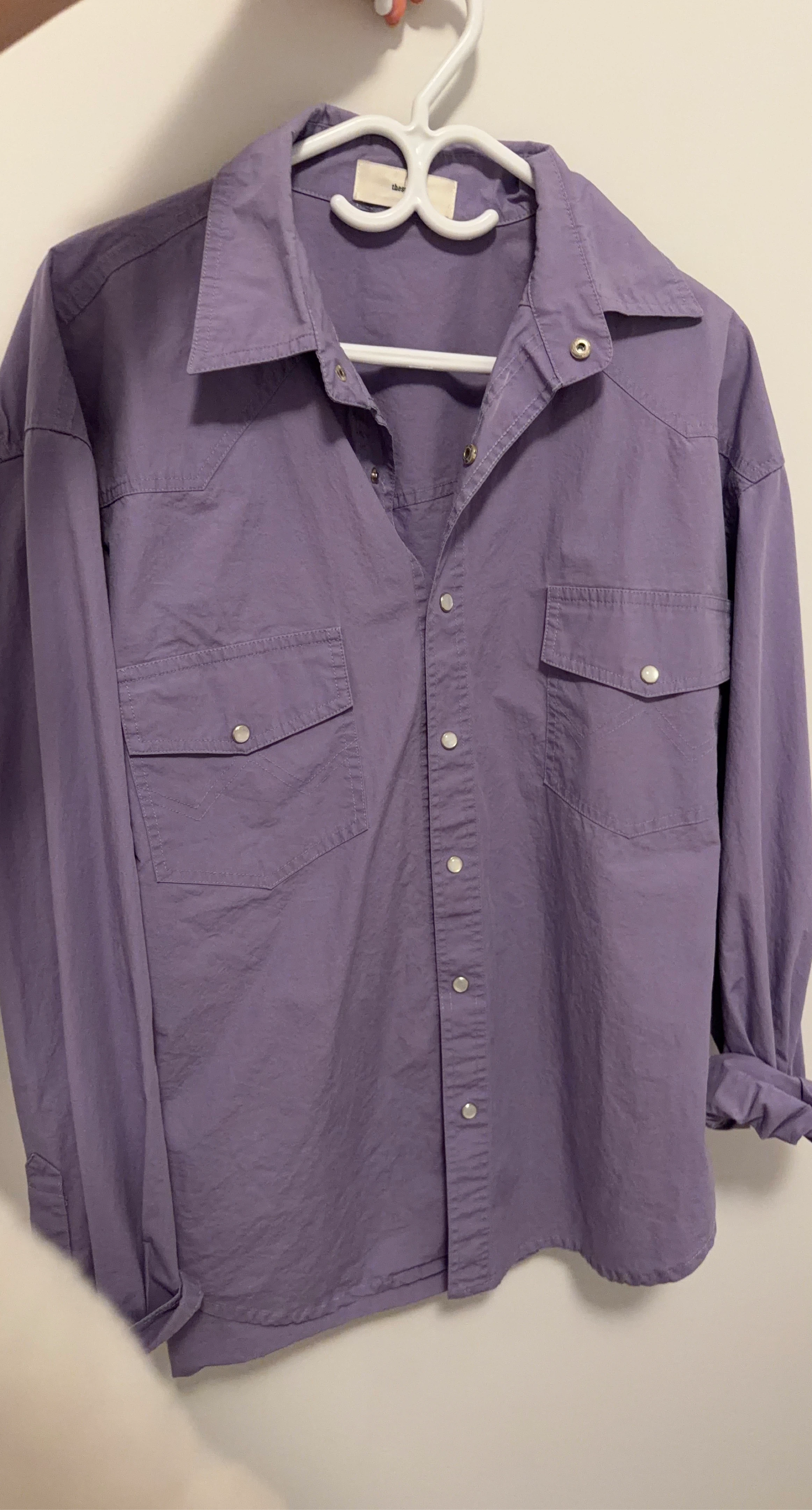 Purple Western Style Button-Up Shirt