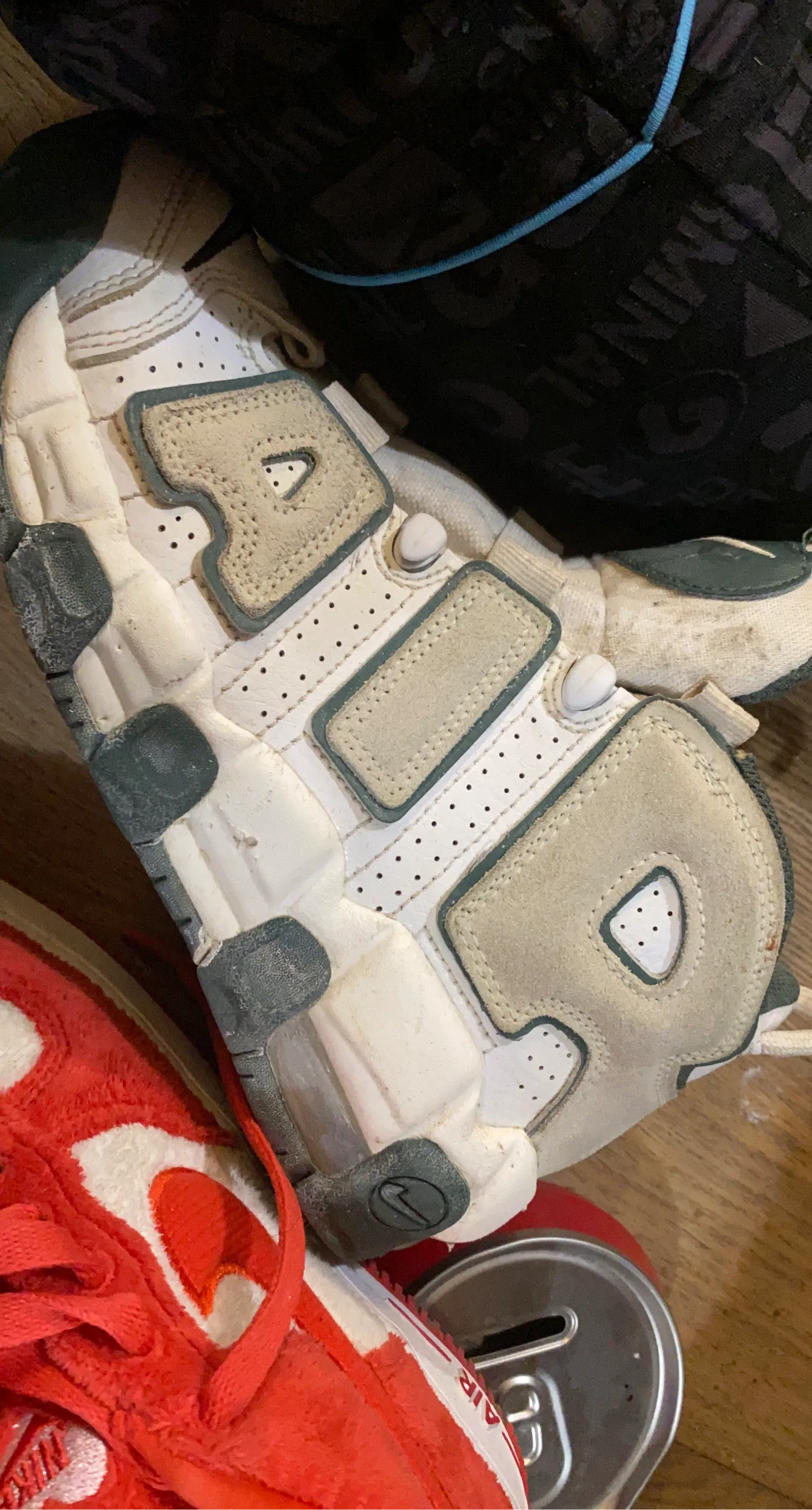 Nike Air More Uptempo White Grey Sneakers