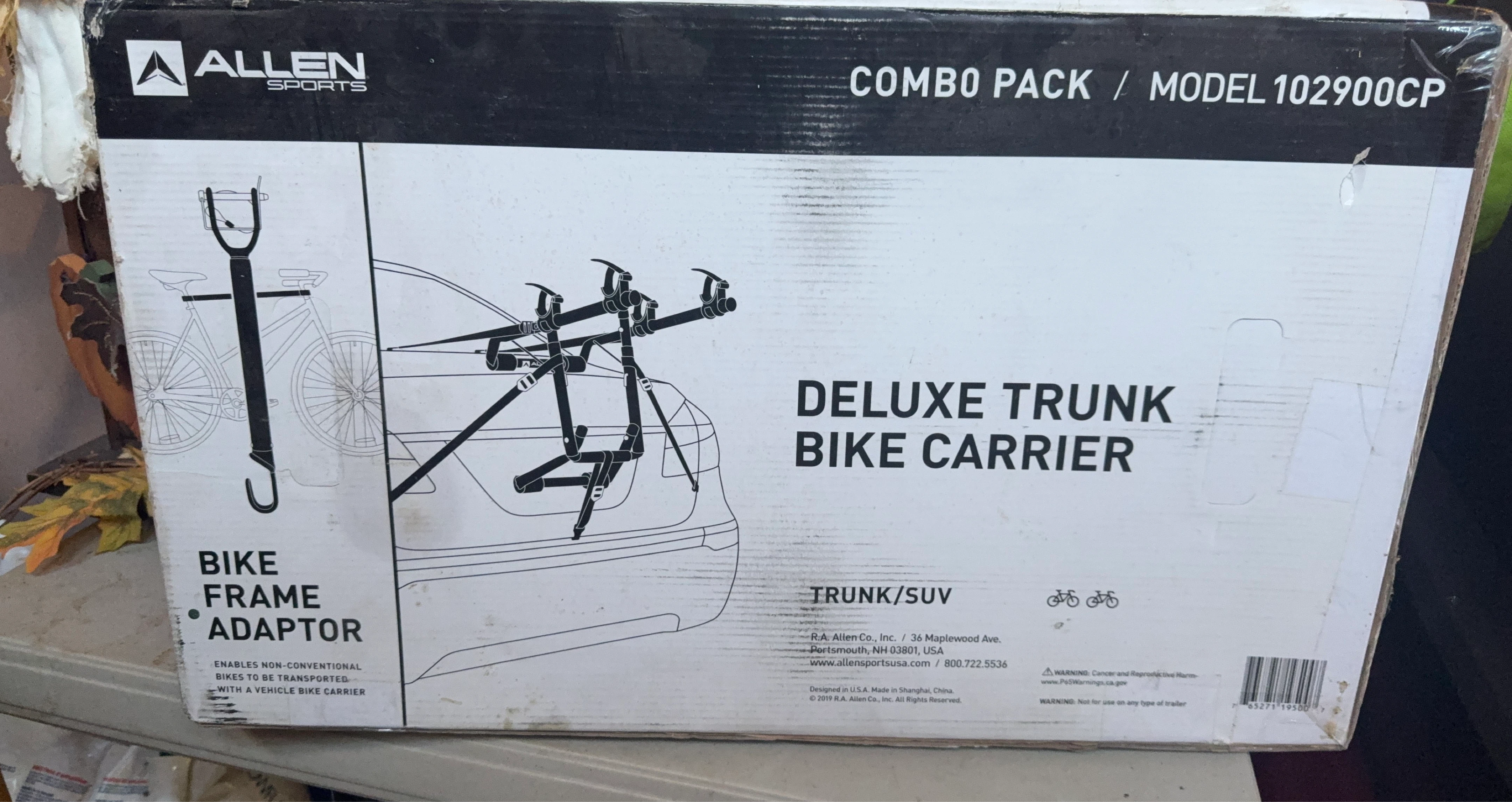 Allen Sports Deluxe Trunk Bike Carrier 102900CP