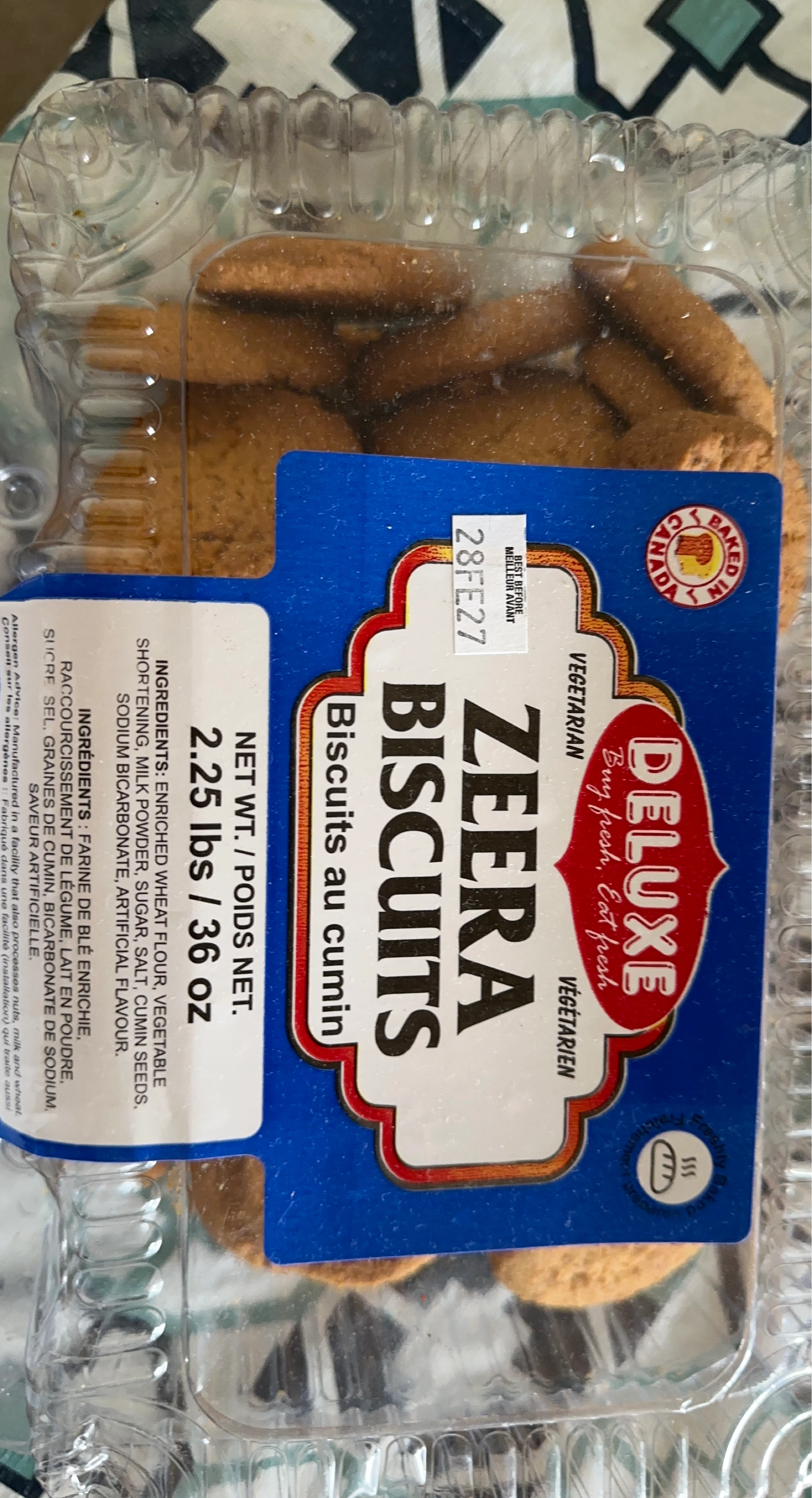 Deluxe Zeera Biscuits with Cumin - 2.25 lbs