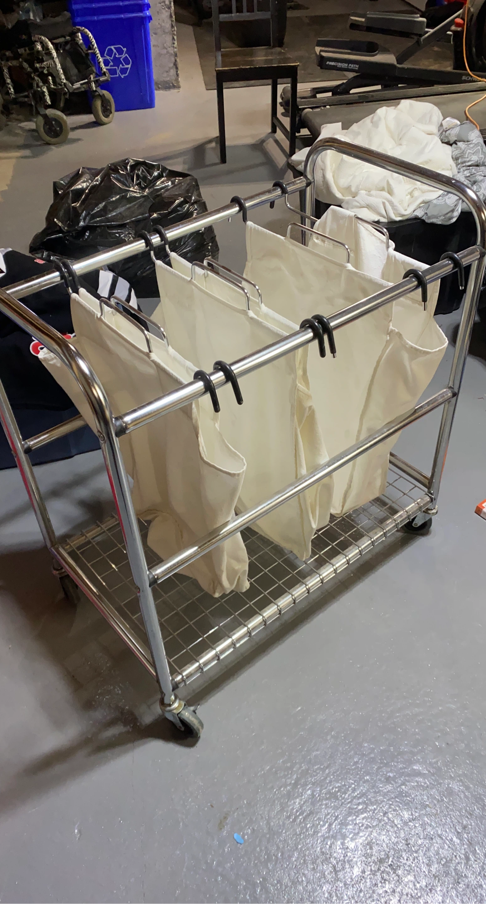 3-Bag Rolling Laundry Sorter Cart