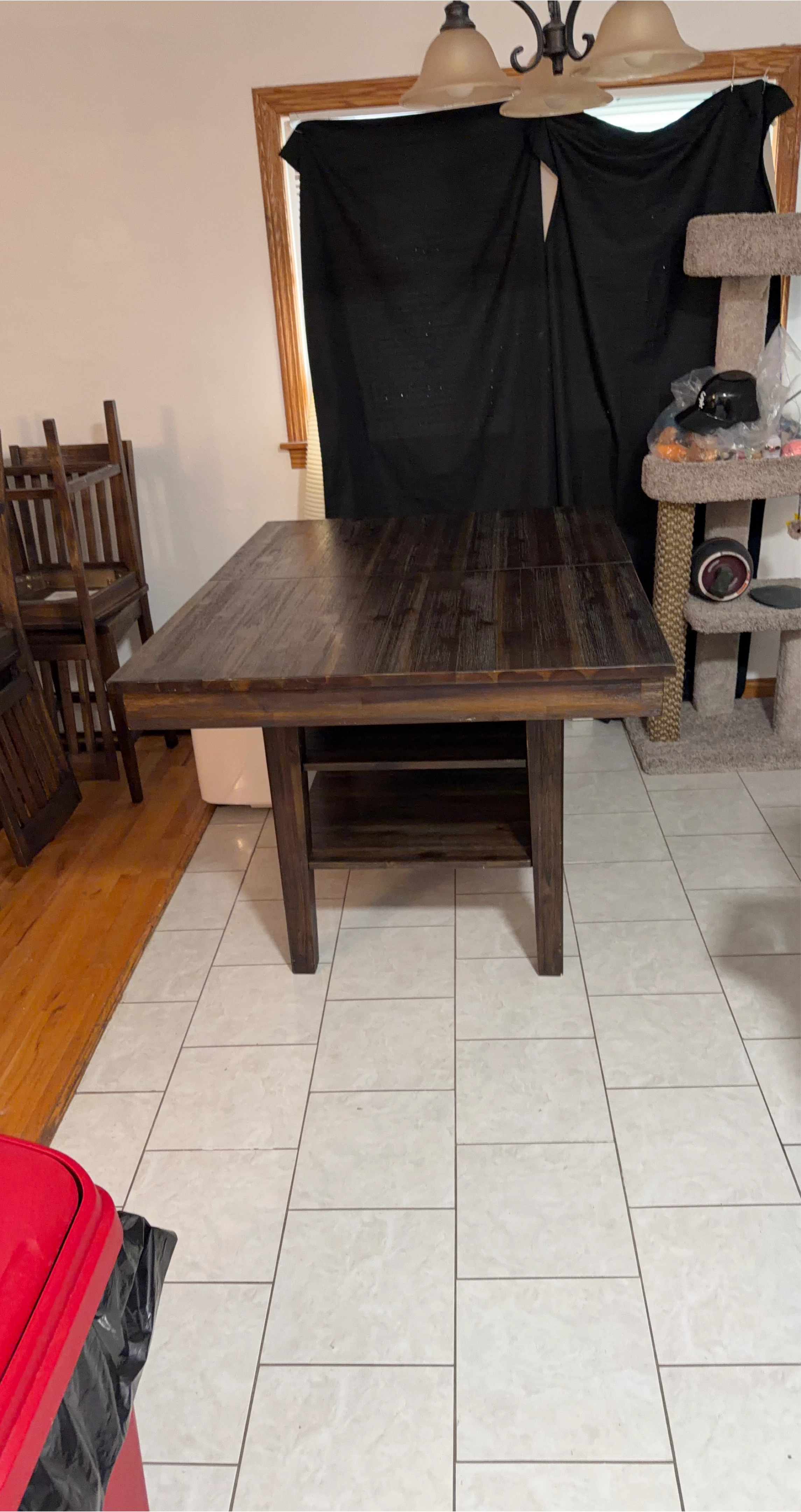 Extendable Dining Table - Dark Wood