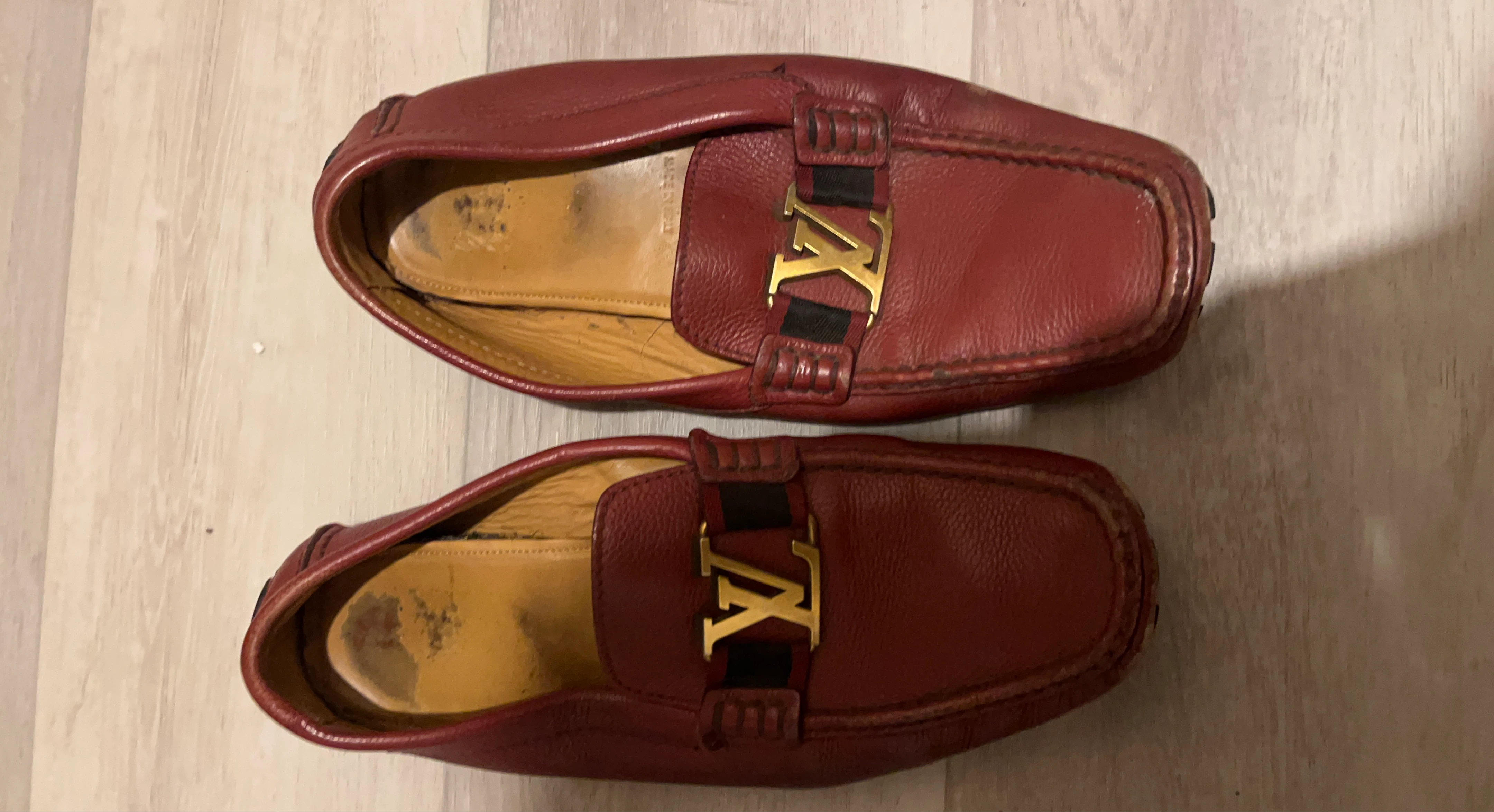 Louis Vuitton Women's Driving Loafers - Burgundy Leather