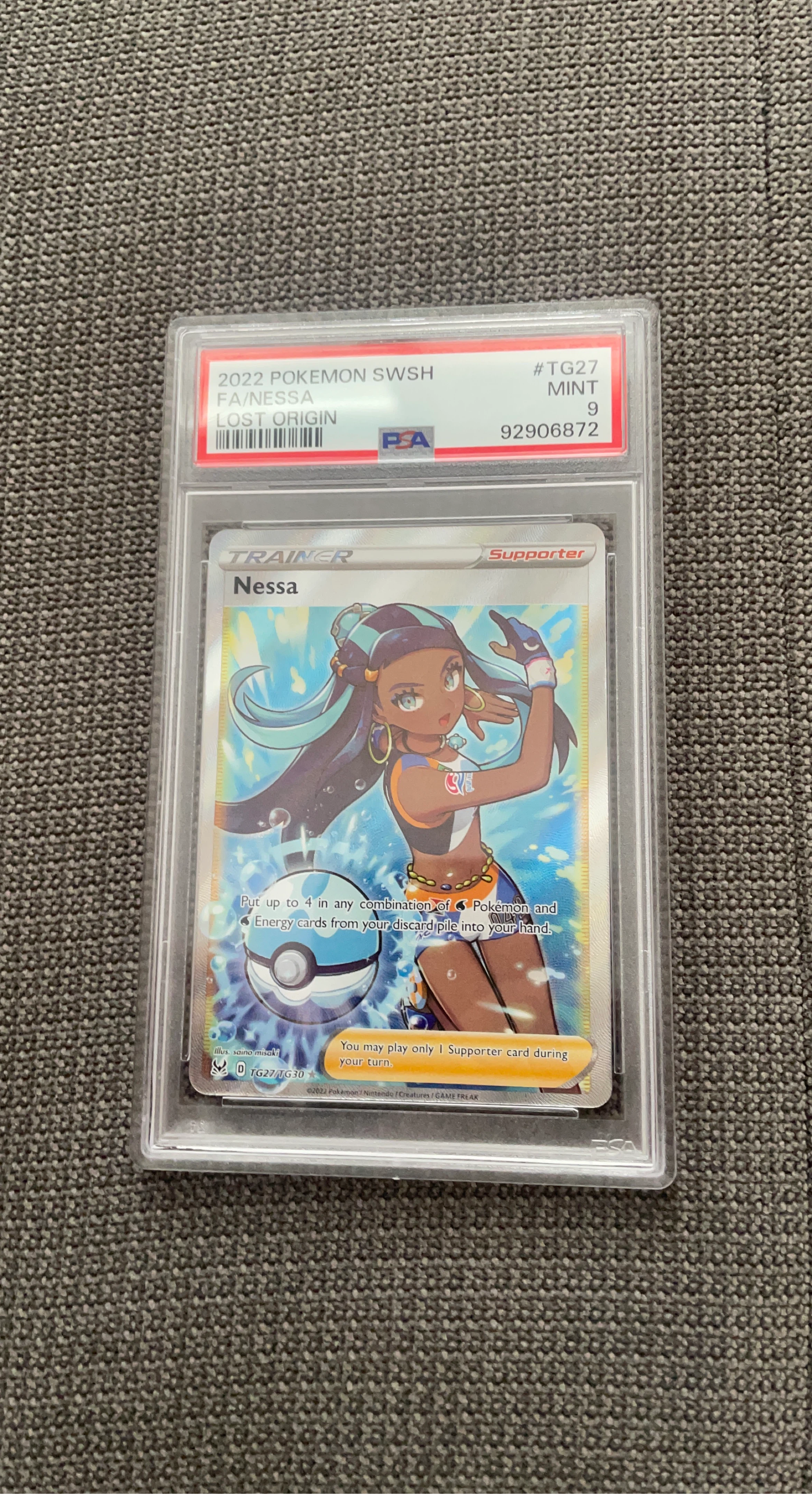 2022 Pokemon Nessa Supporter Card PSA 9 Mint