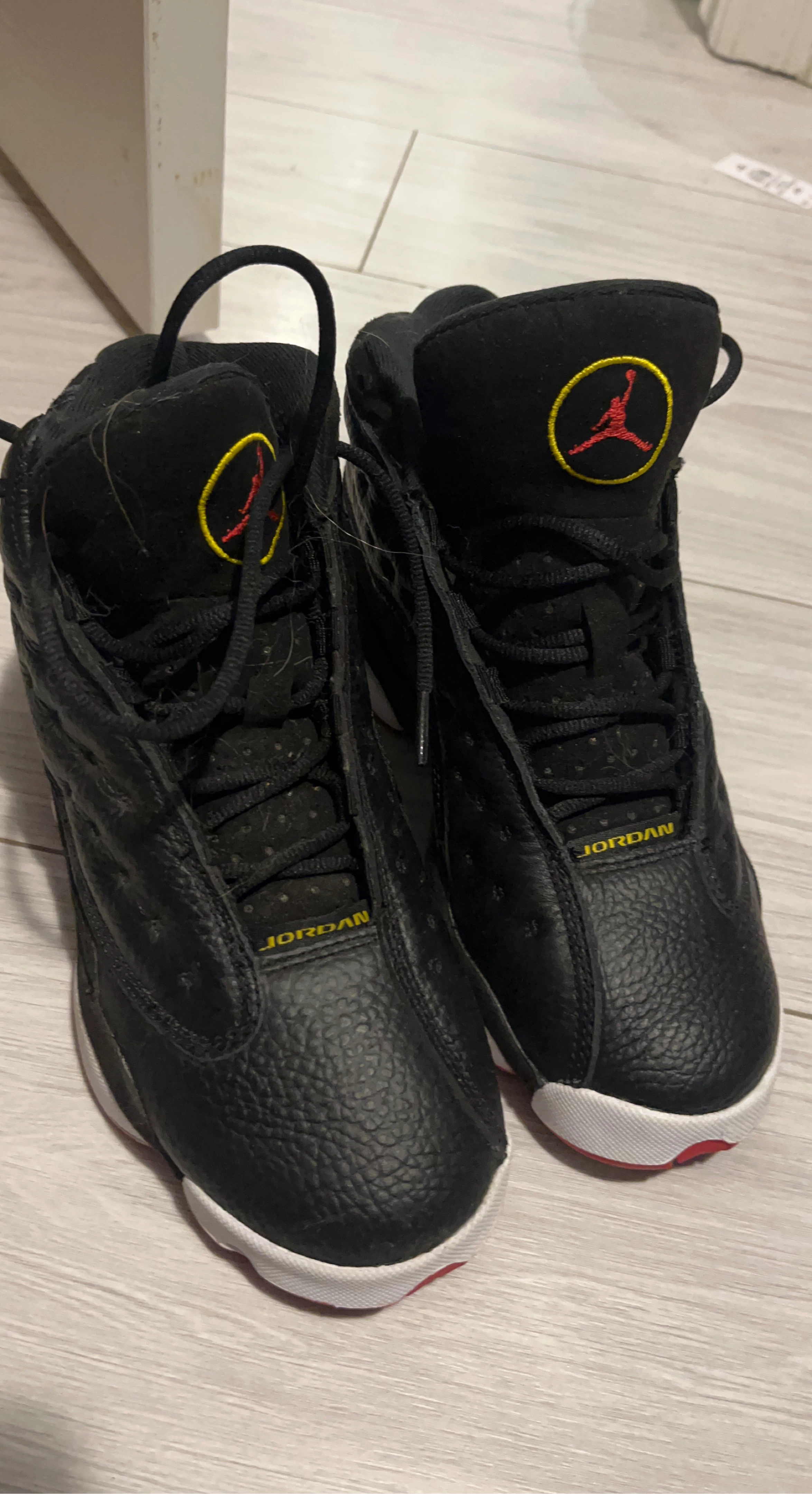 Jordan 13 Black & Red Kids Shoes