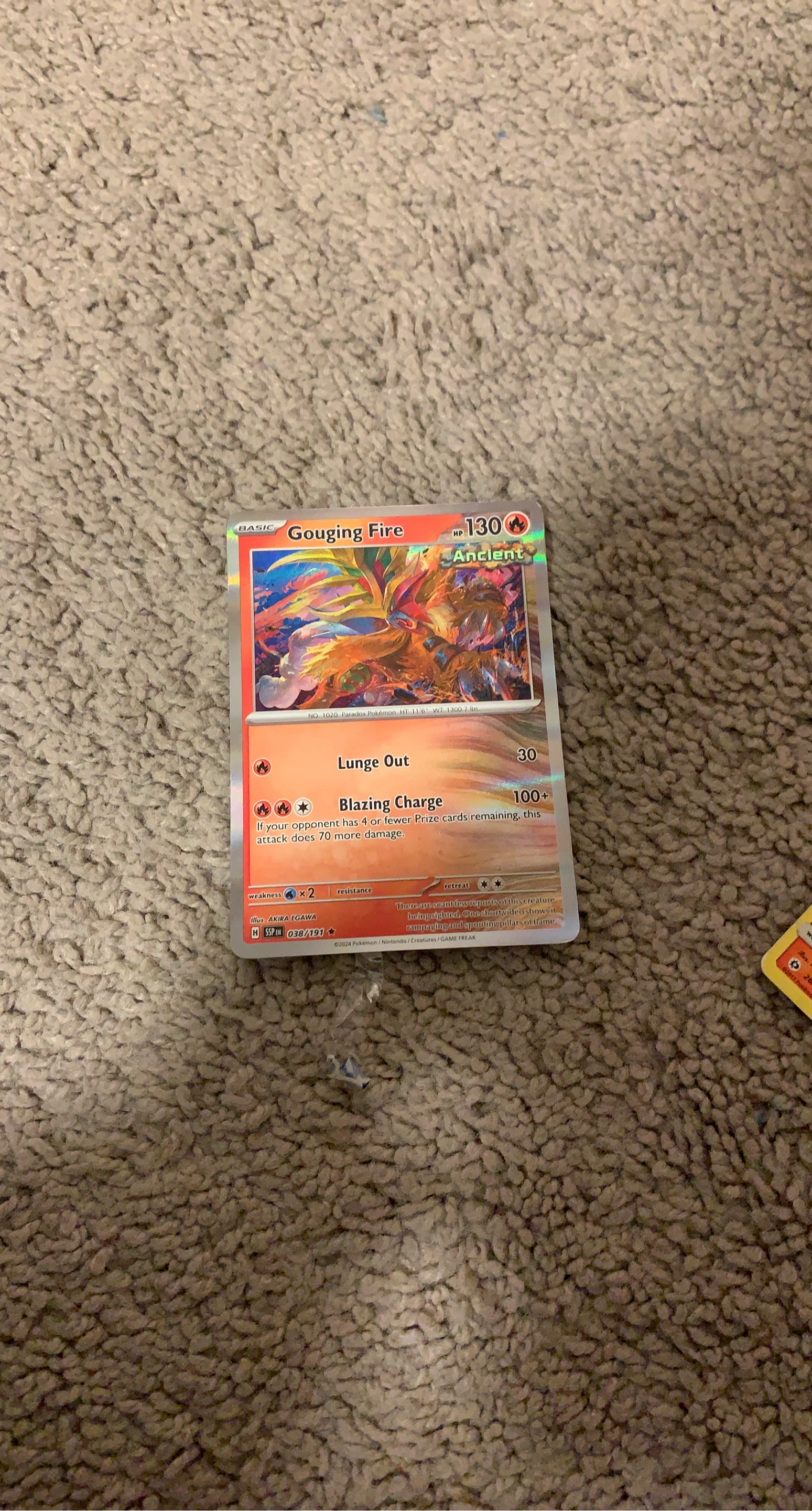 Pokemon Gouging Fire Card