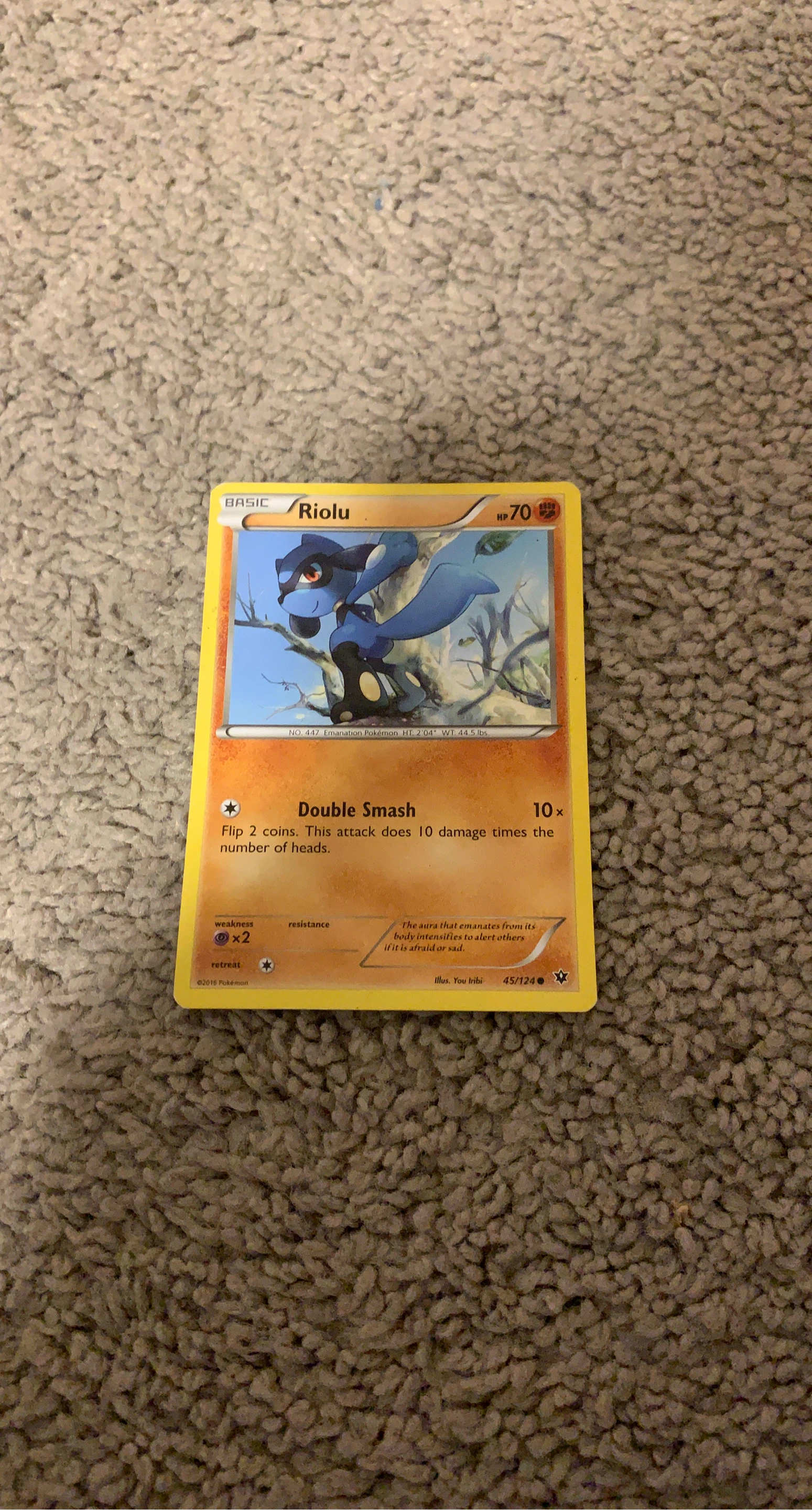 Pokemon Riolu Card 45/124