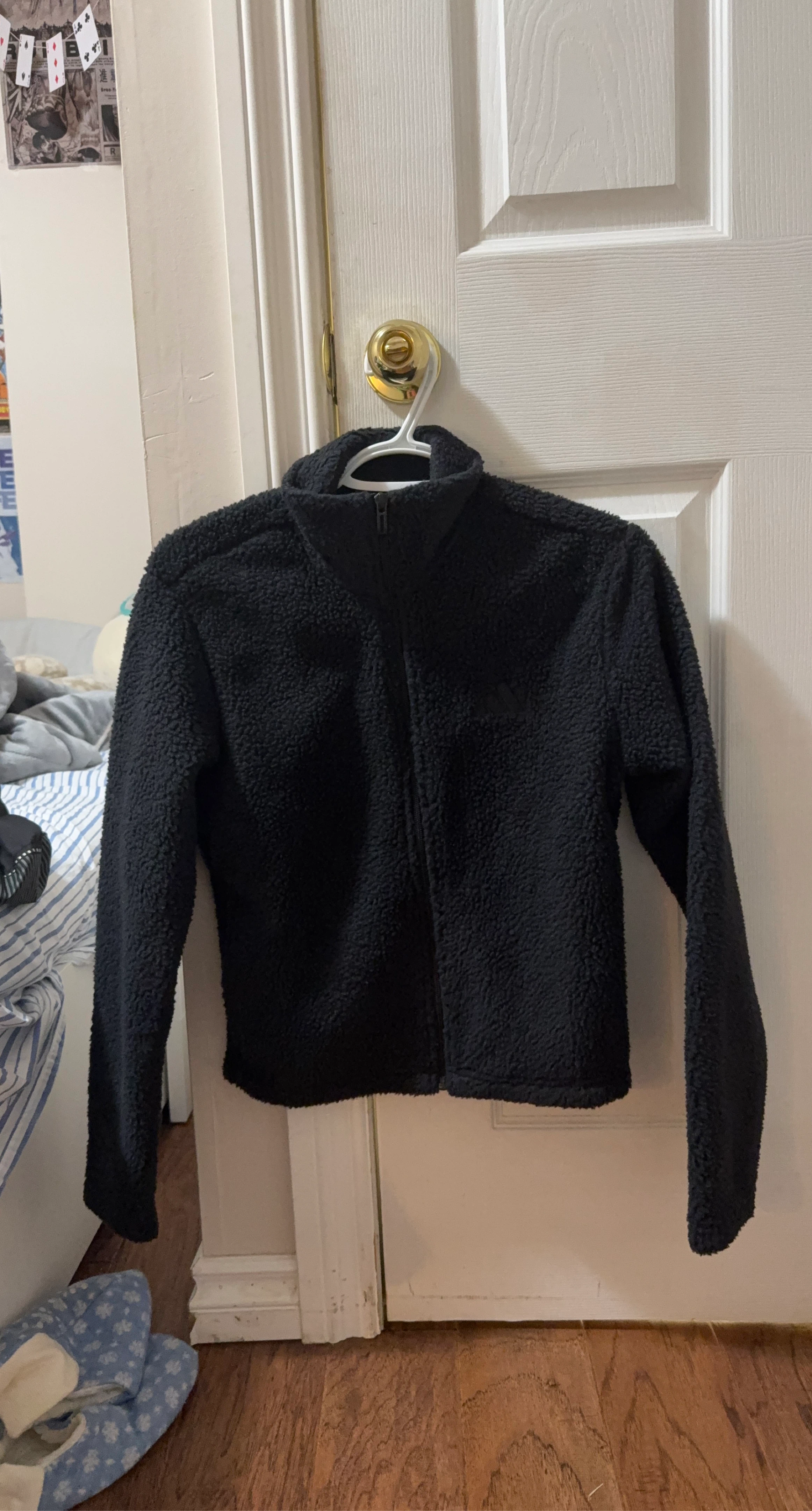 Adidas Black Fleece Zip-Up Jacket