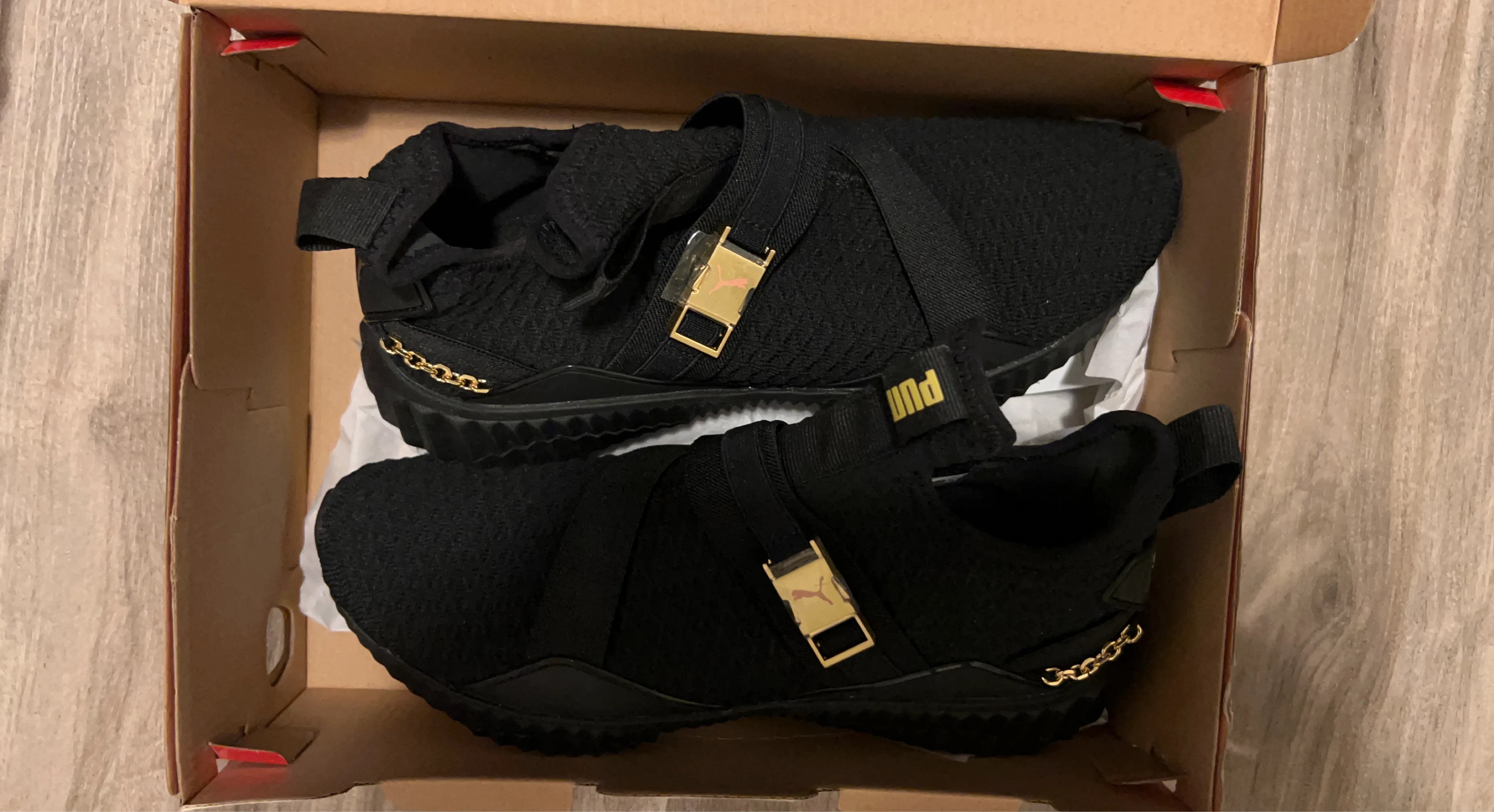 Puma Women's Black Sneakers with Gold Accents - photo 2
