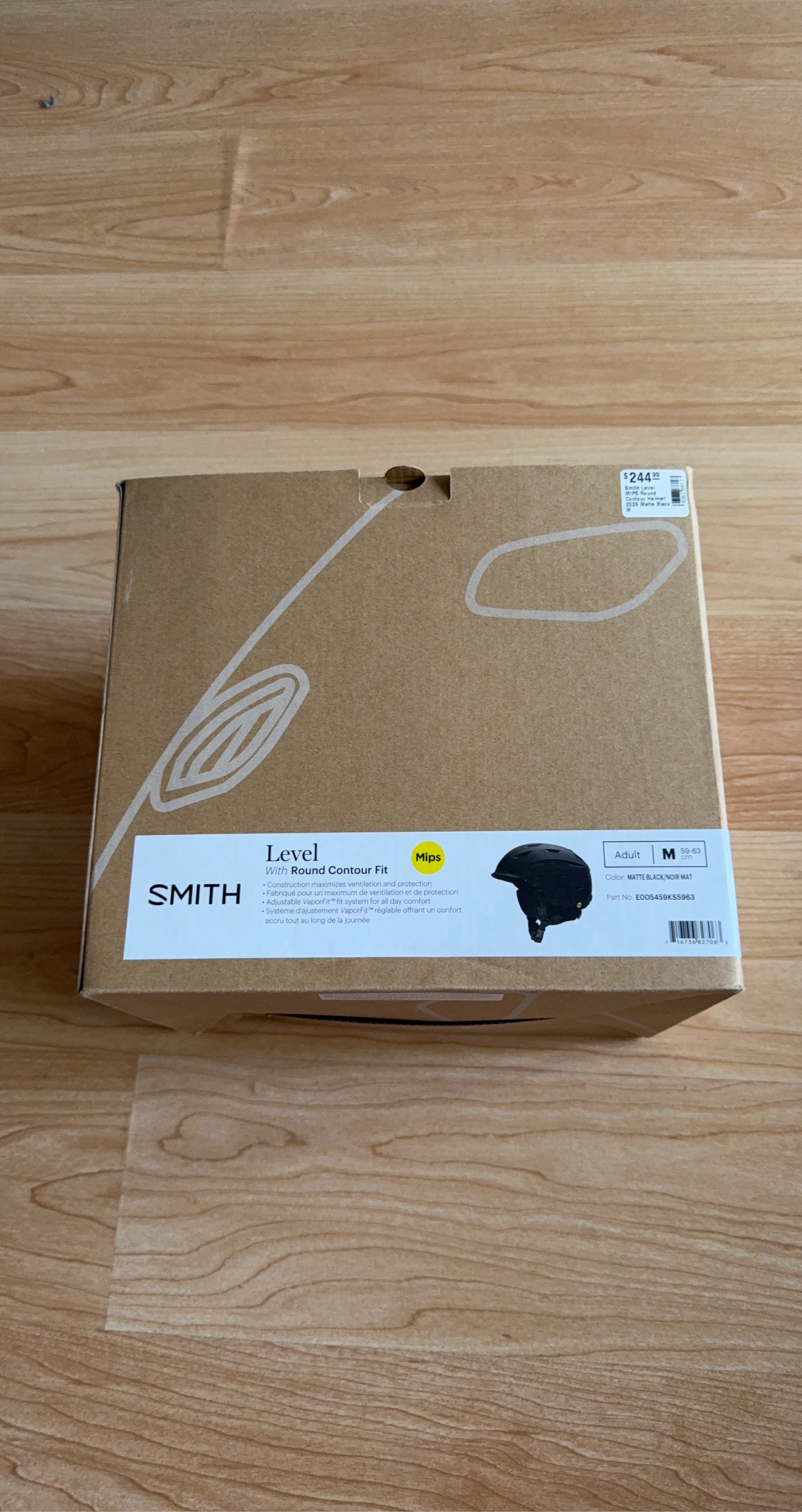Bran new Smith Level MIPS Ski Helmet - Matte Black - Size M