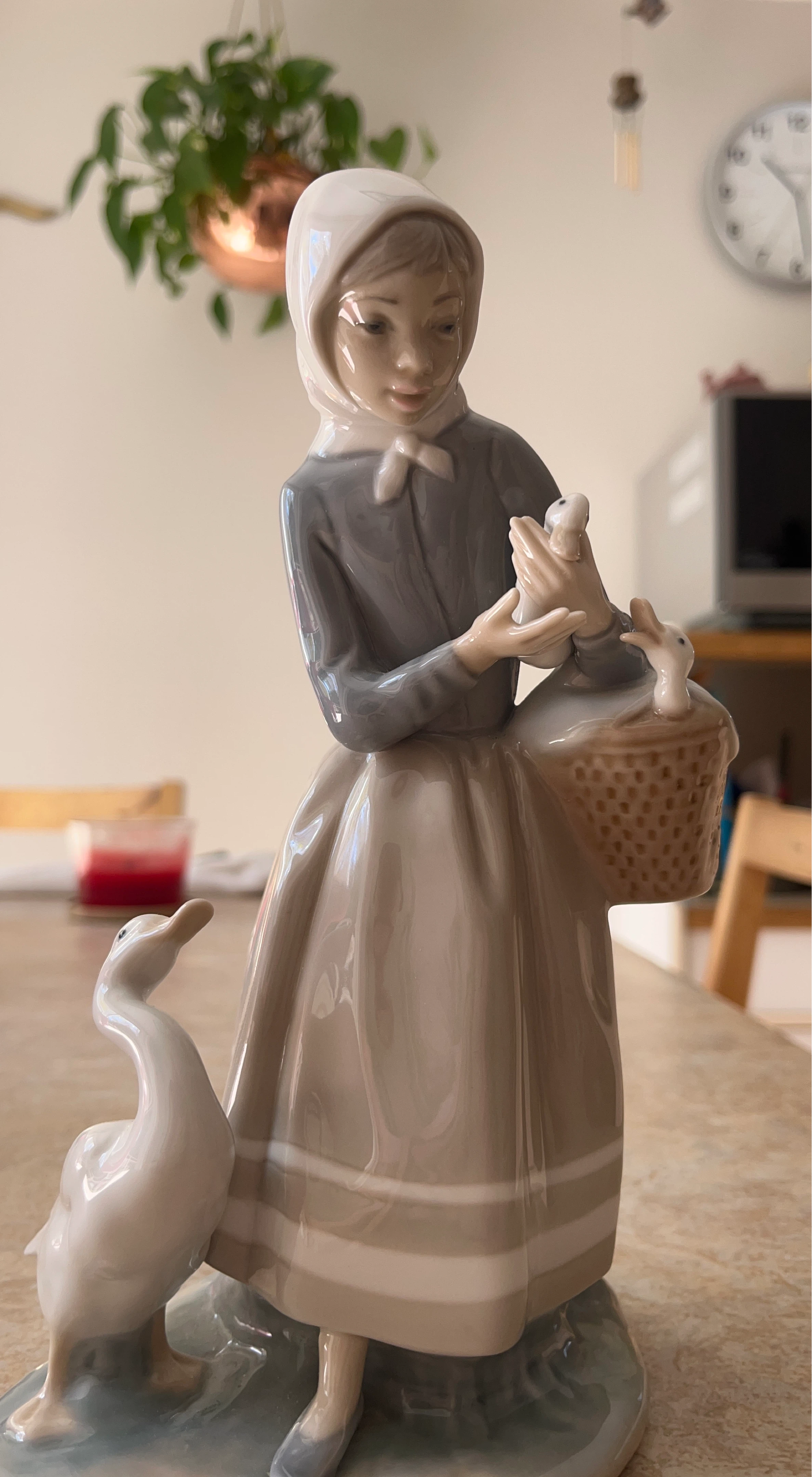Lladro Shepherdess with Ducks Figurine