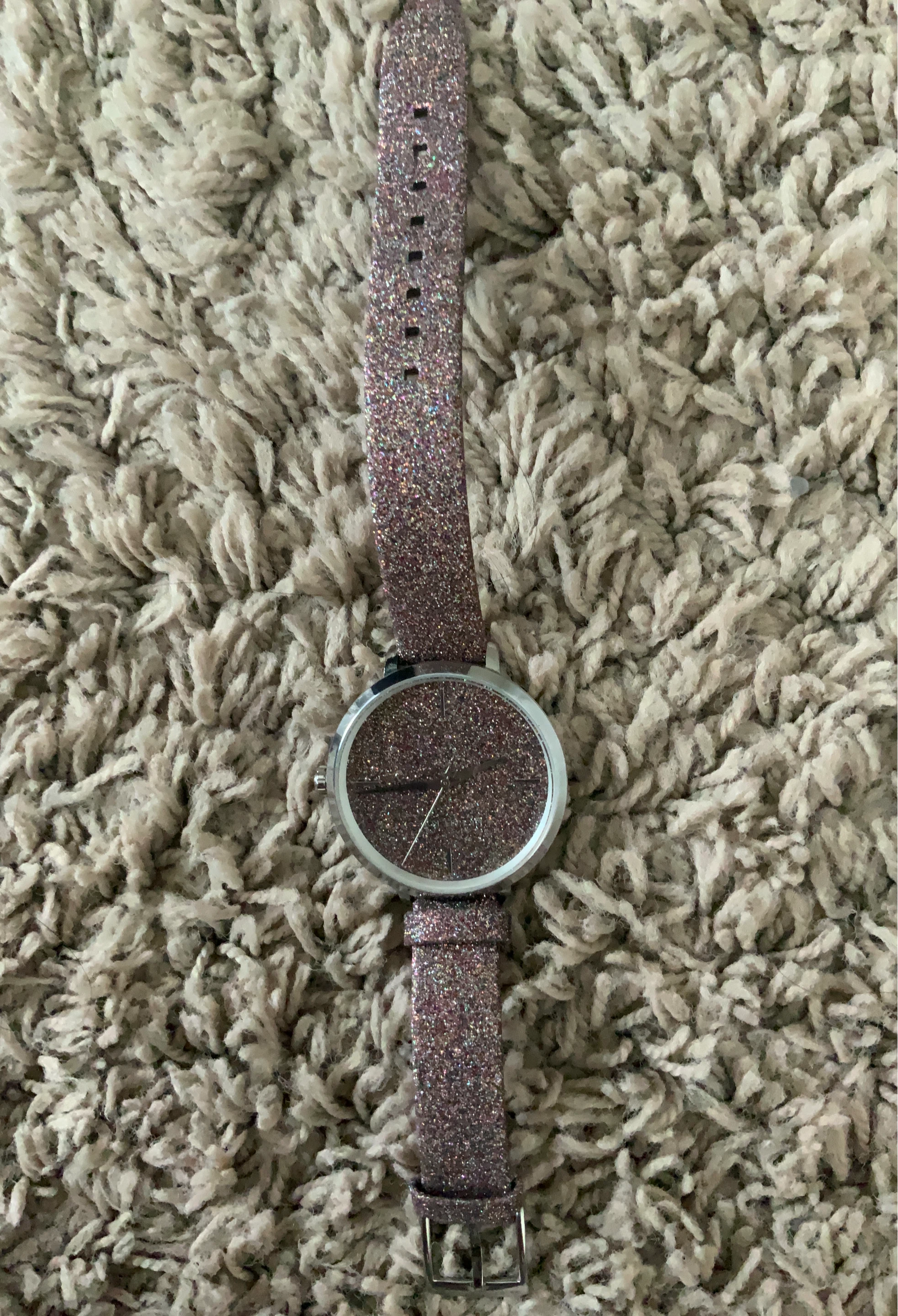 Glitter Rose Gold Tone Watch
