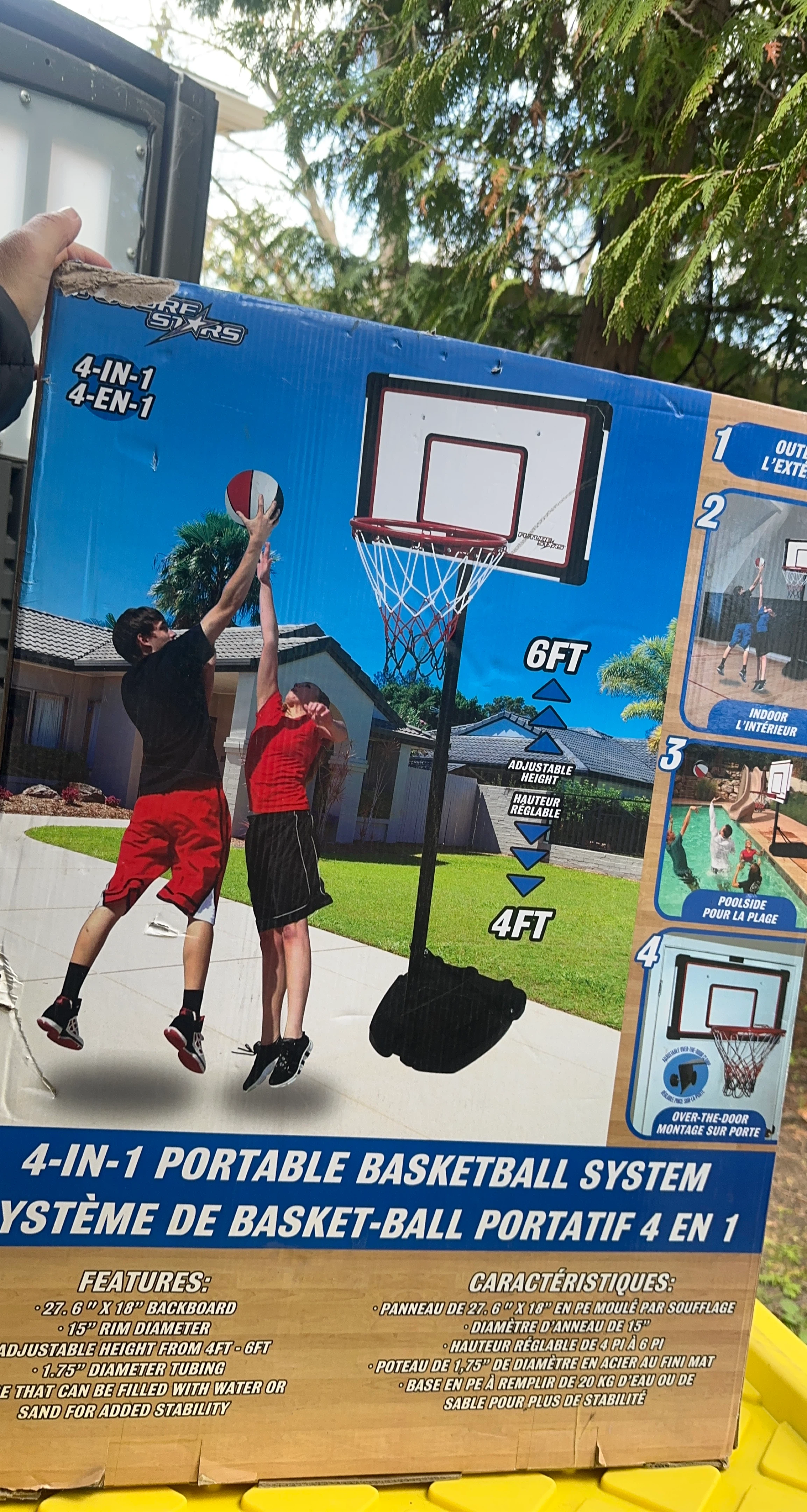 4-in-1 Portable Basketball System