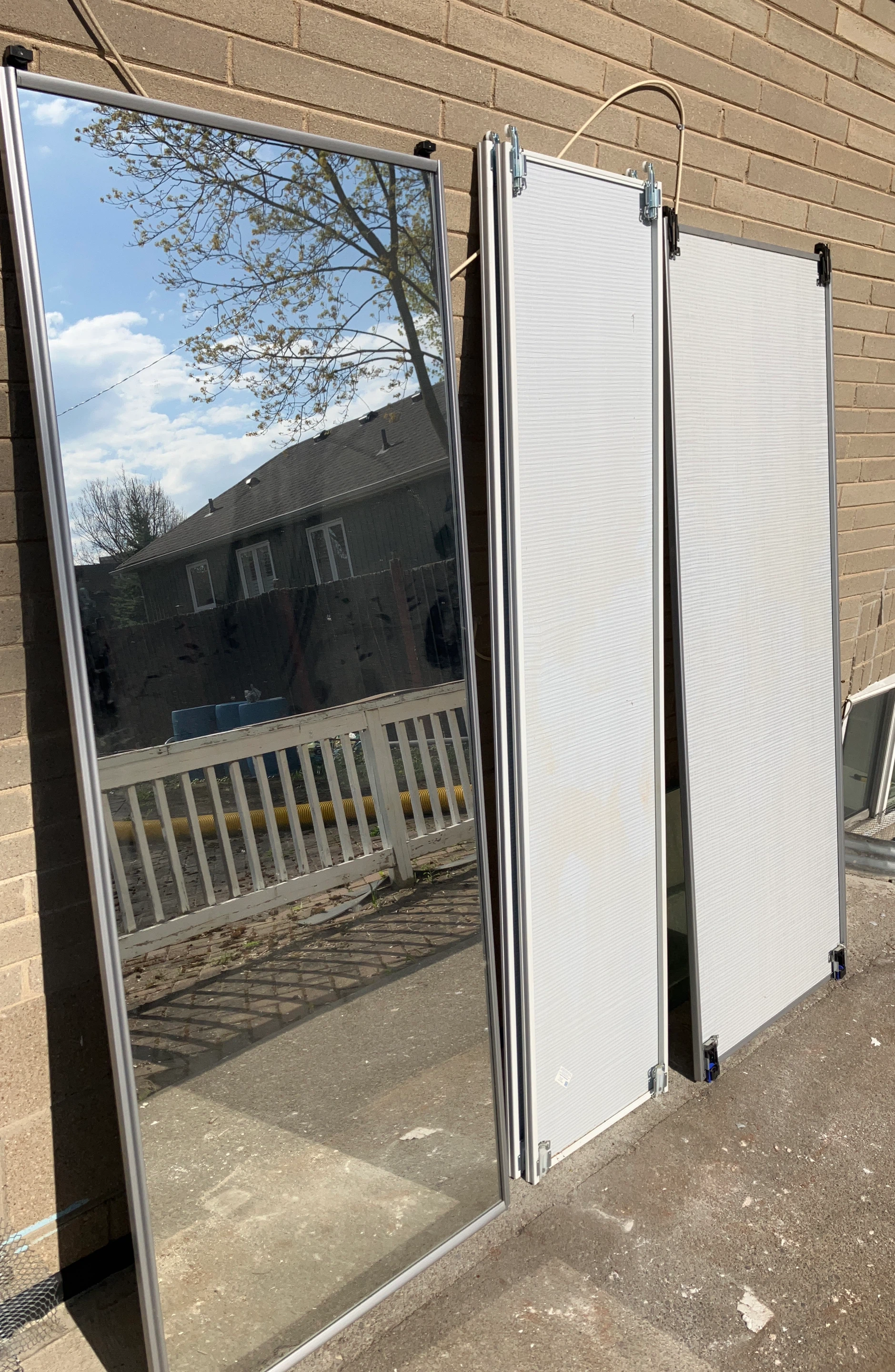 Full Length Mirror and Two Sliding Closet Doors