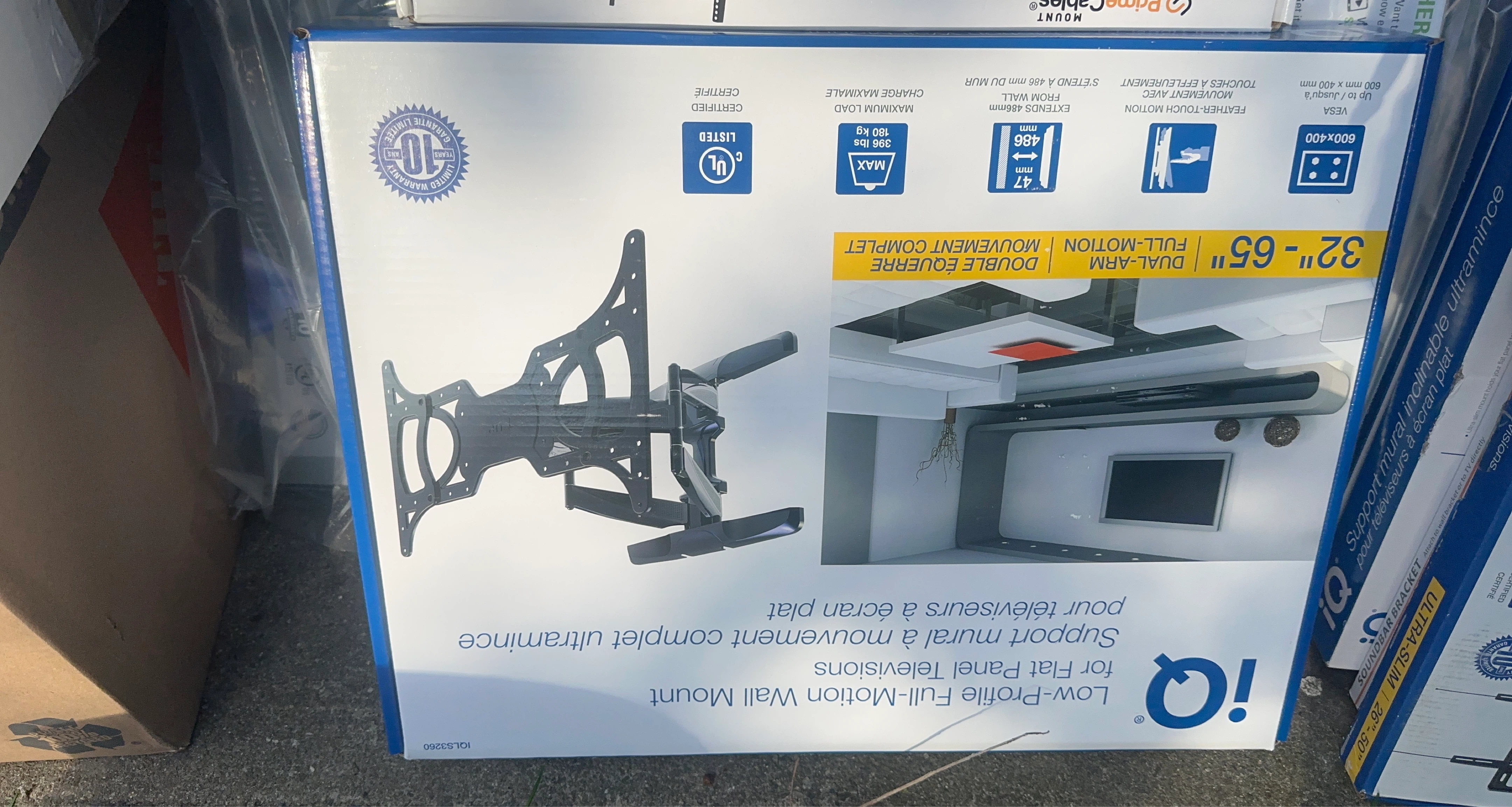 Full-Motion Wall Mount for 32" - 65" Flat Panel TVs