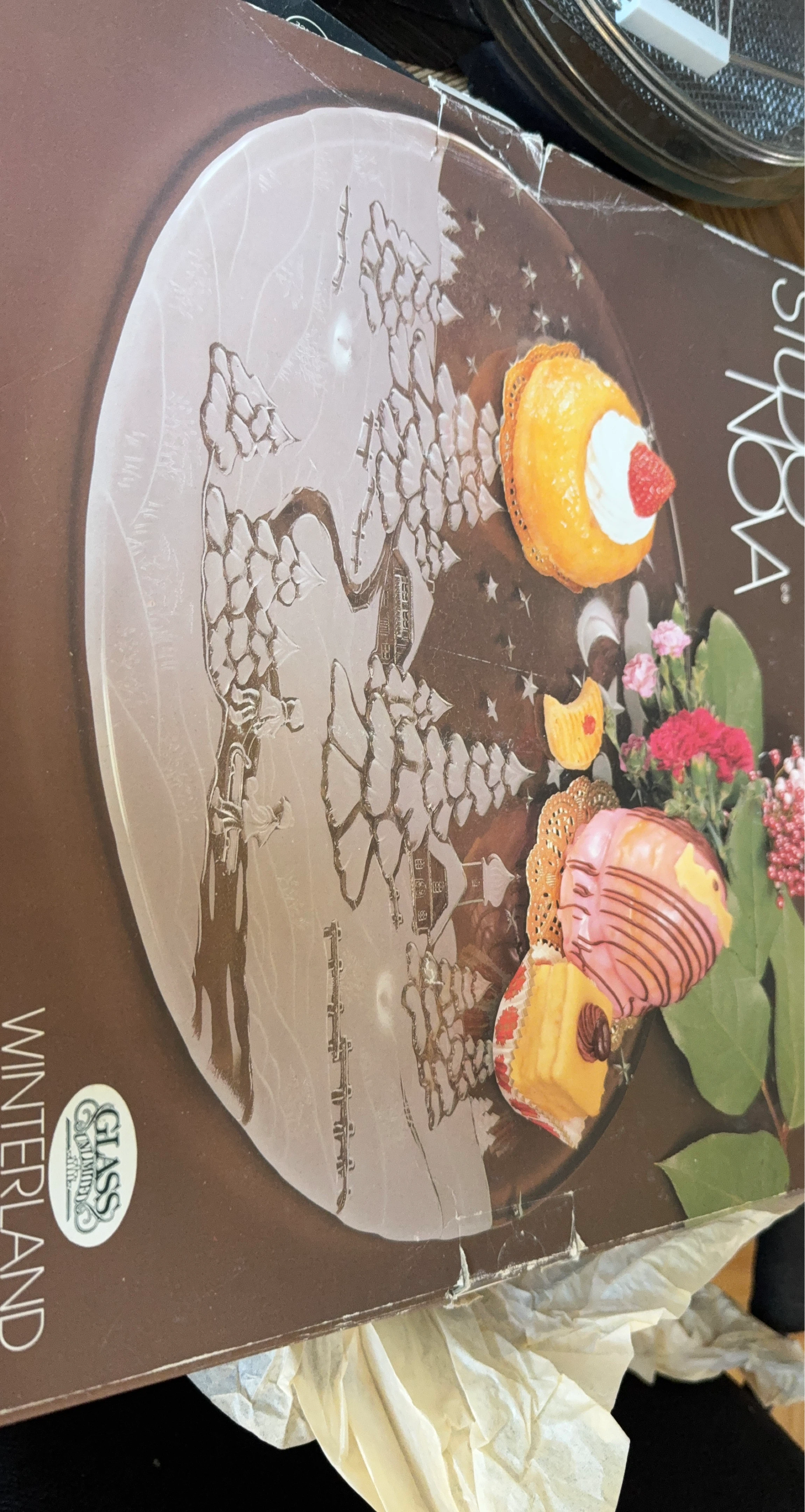 Glass Nova Winterland Serving Plate
