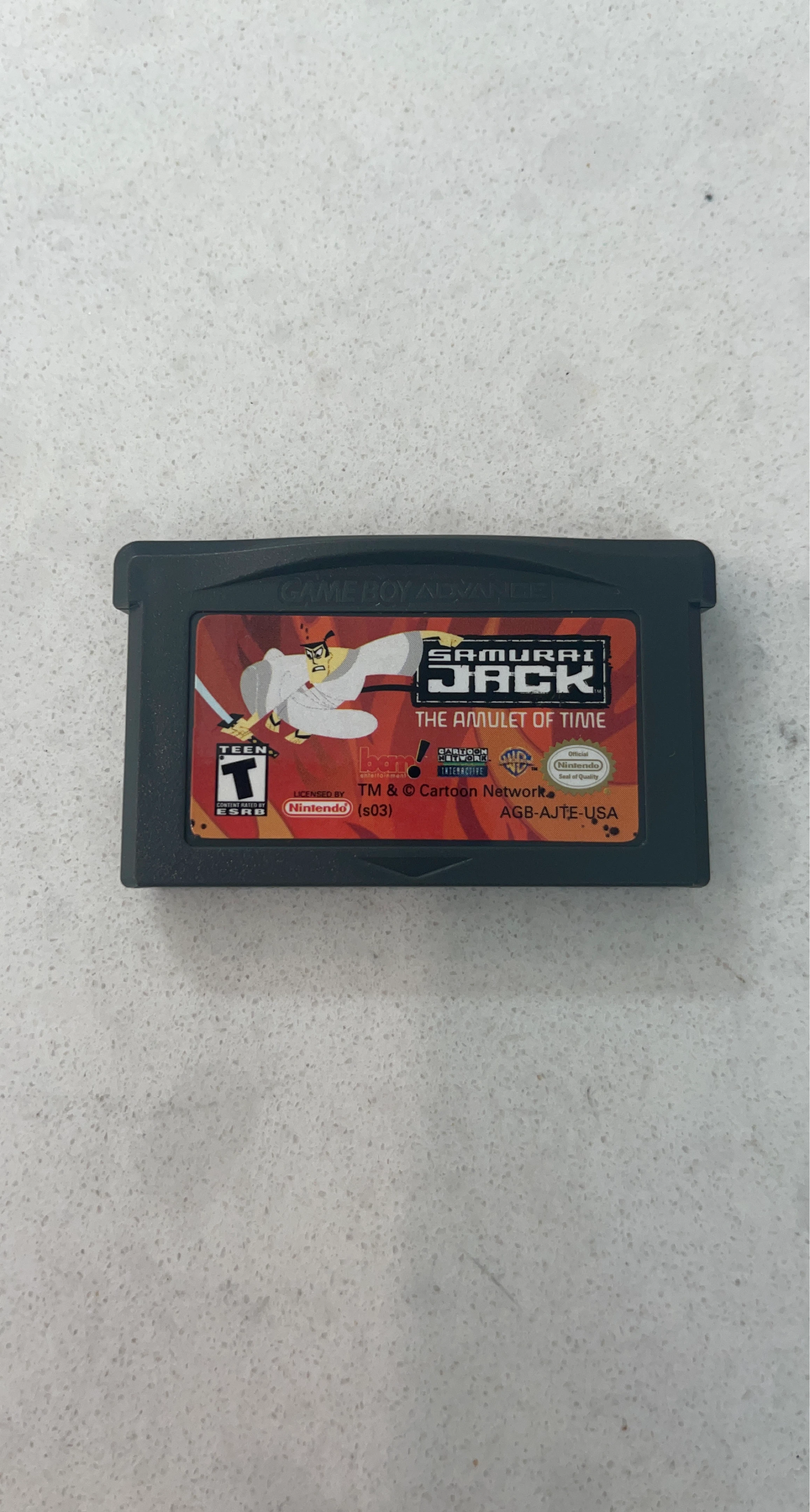 Samurai Jack The Amulet of Time Game Boy Advance Cartridge