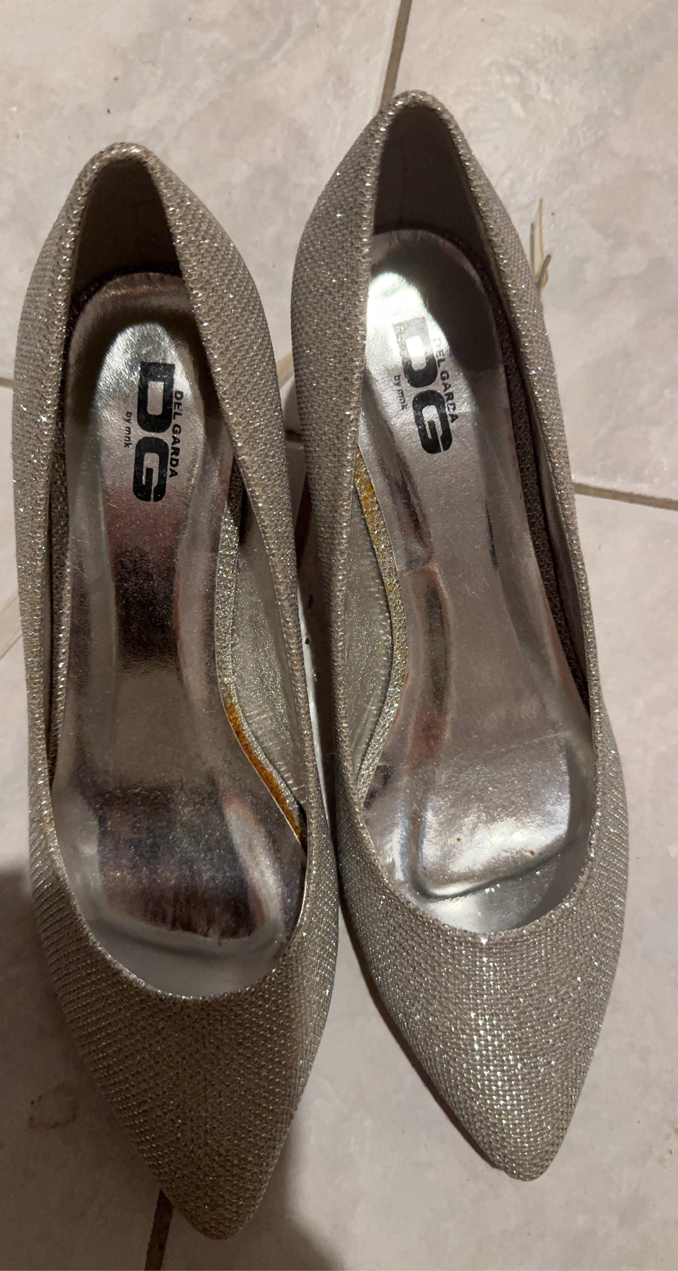 DG by mnh Del Garda Glitter Heels - Silver